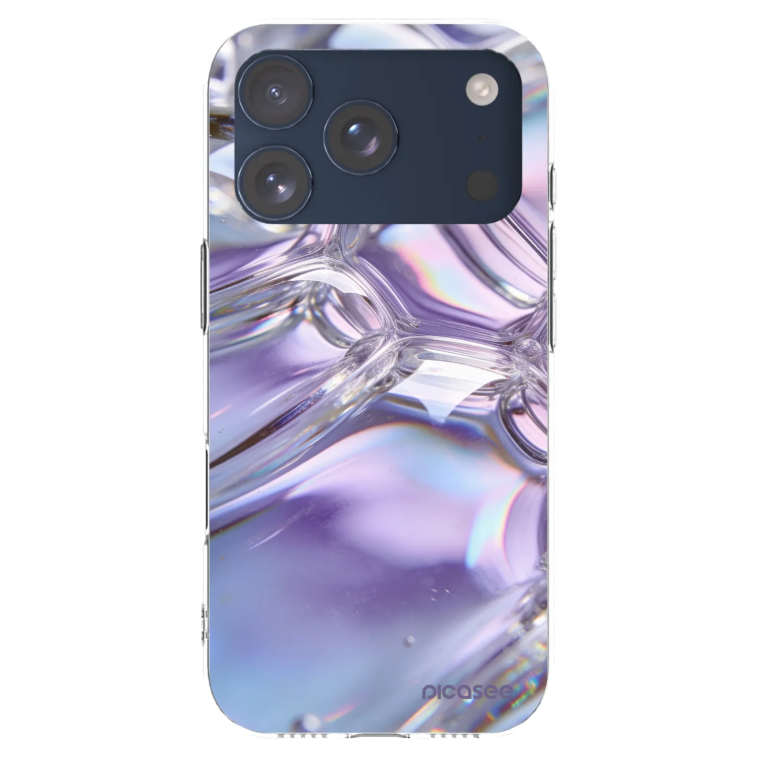Picasee διαφανής θήκη σιλικόνης Apple iPhone 17 Pro - Iridescent bubbles