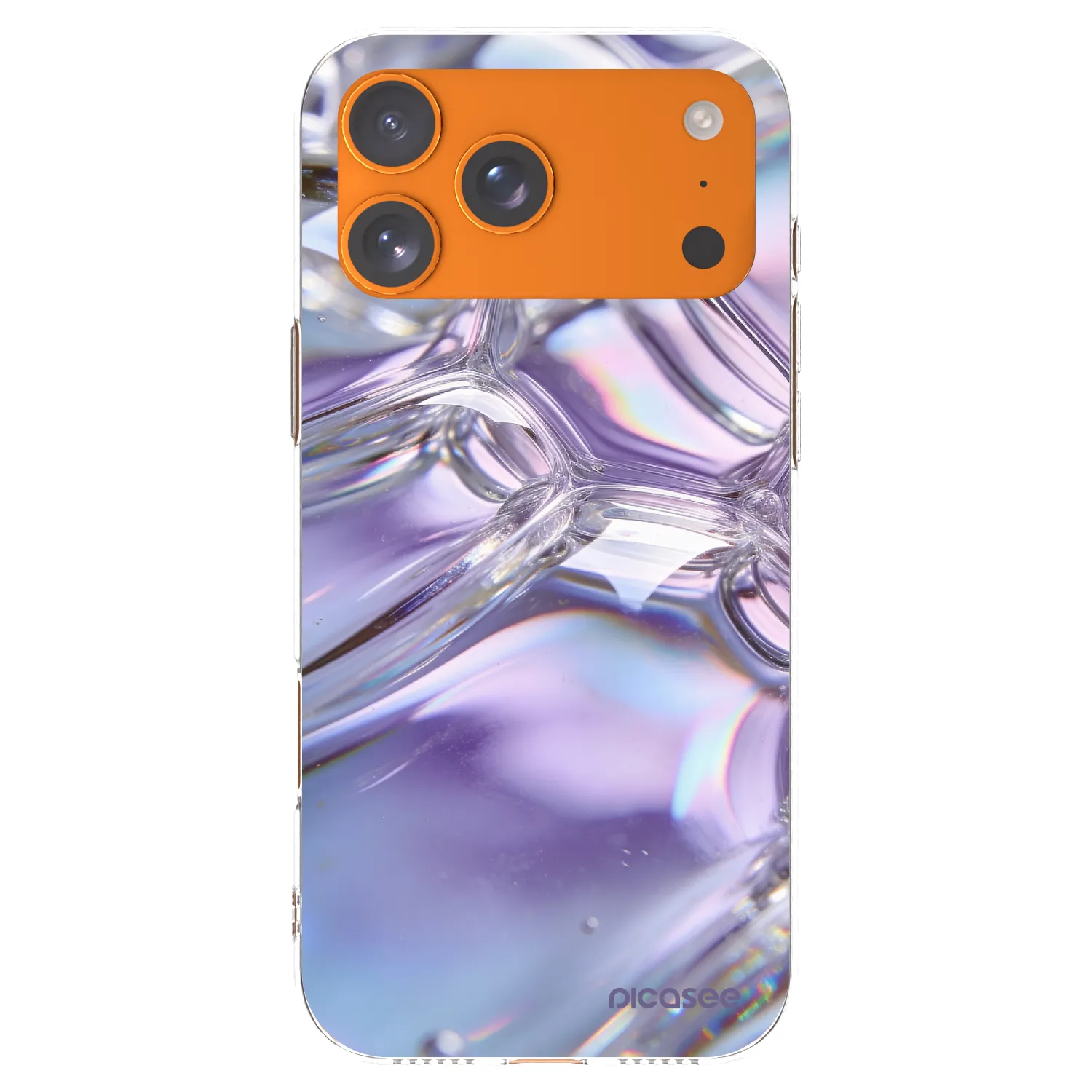 Picasee διαφανής θήκη σιλικόνης Apple iPhone 17 Pro Max - Iridescent bubbles