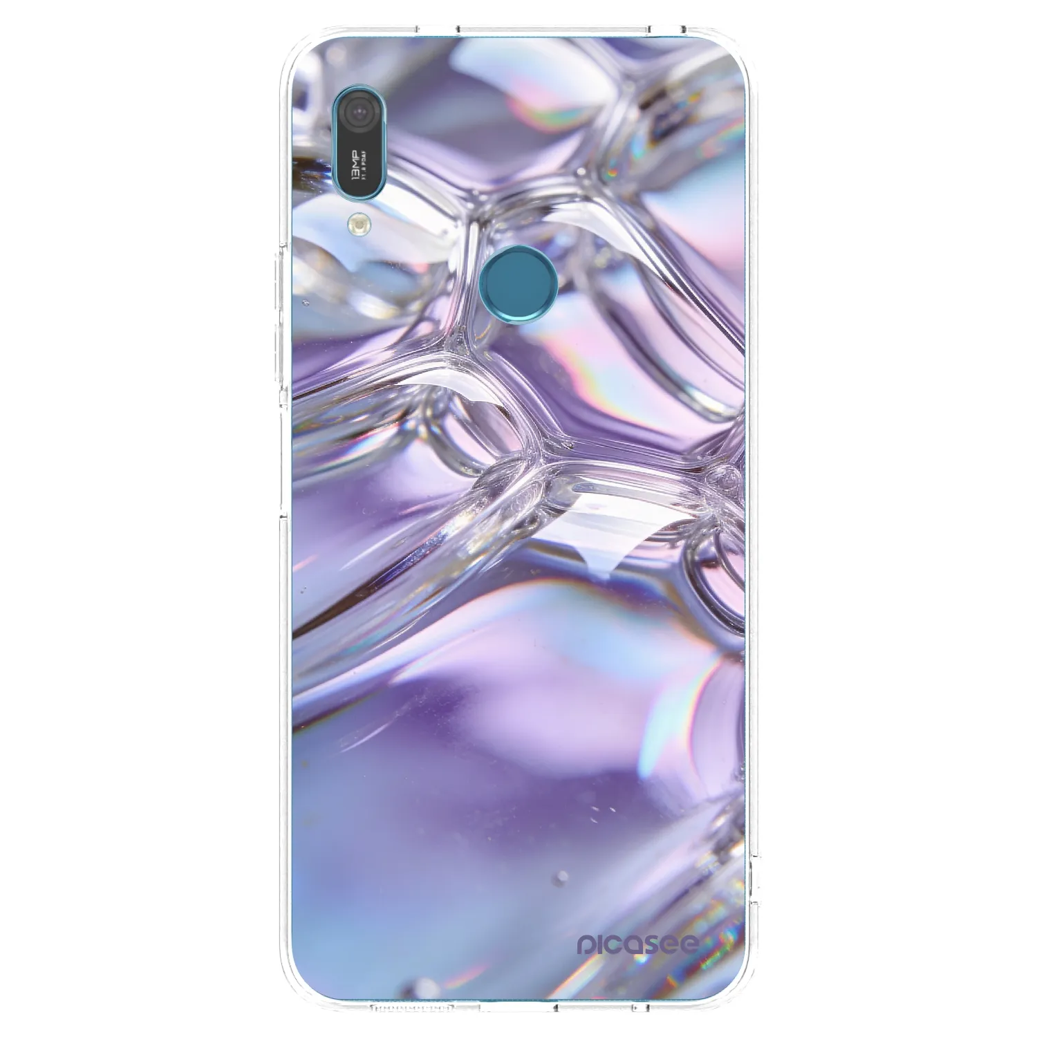 Picasee διαφανής θήκη σιλικόνης Huawei Y6 2019 - Iridescent bubbles