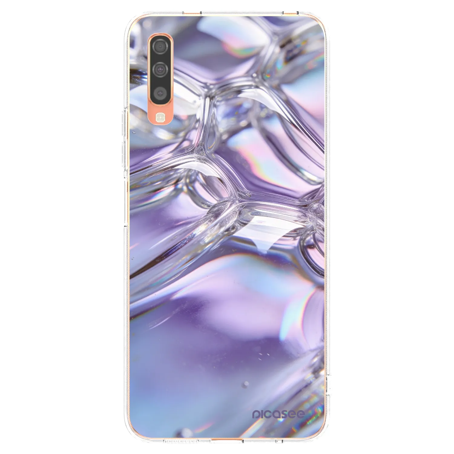 Picasee διαφανής θήκη σιλικόνης Samsung Galaxy A70 A705F - Iridescent bubbles