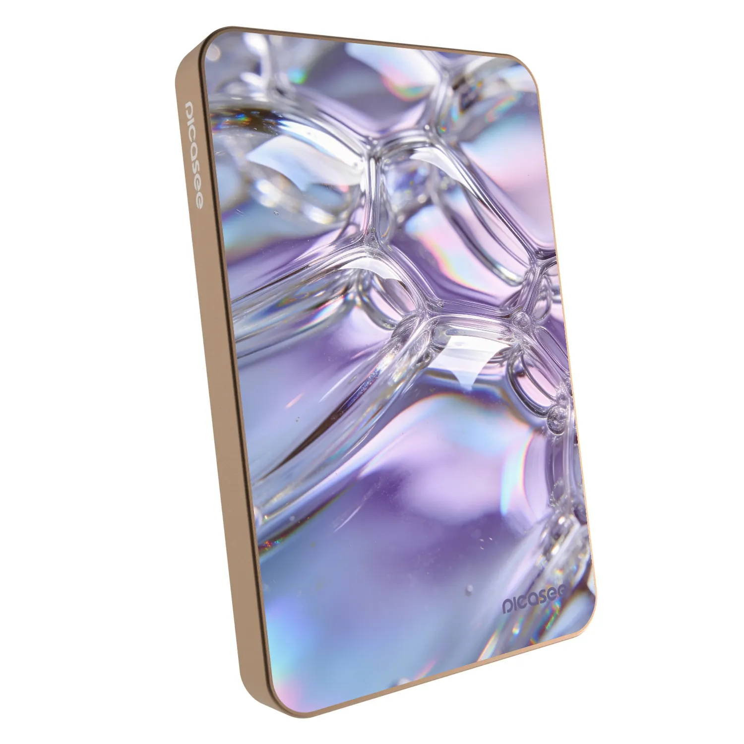 Picasee Powerbank με MagSafe 5 000 mAh Χρυσαφένιος - Iridescent bubbles