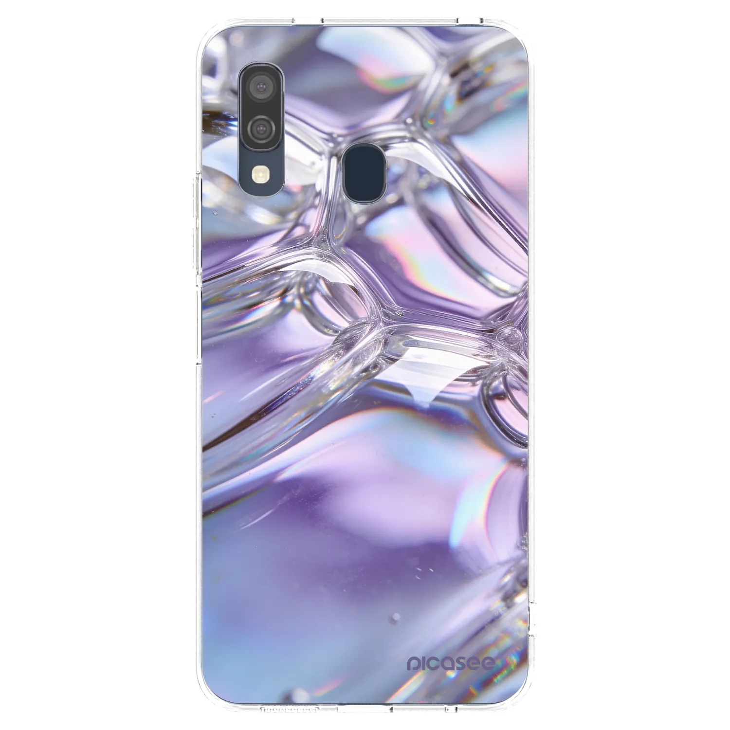 Picasee διαφανής θήκη σιλικόνης Samsung Galaxy A40 A405F - Iridescent bubbles