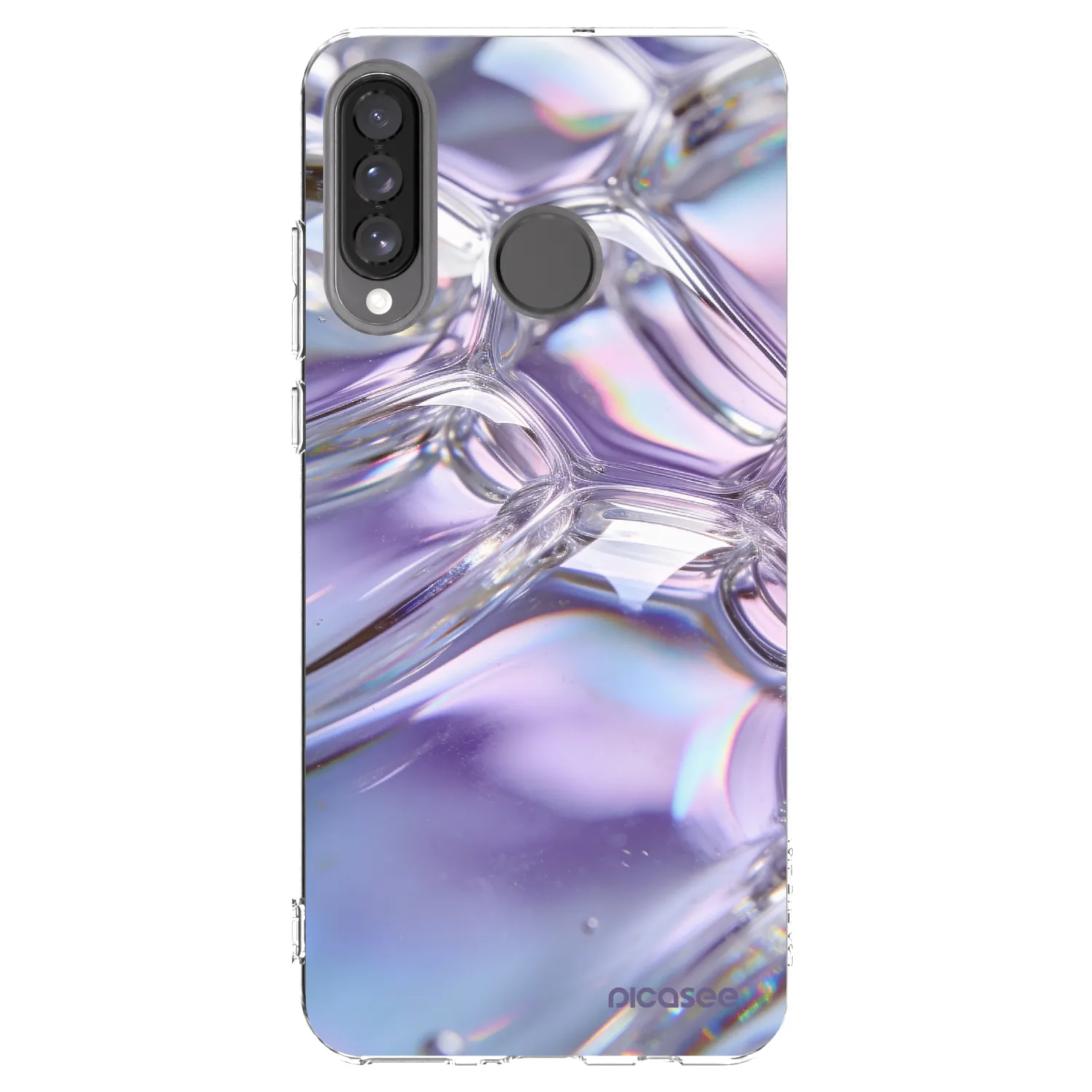 Picasee διαφανής θήκη σιλικόνης Huawei P30 Lite - Iridescent bubbles