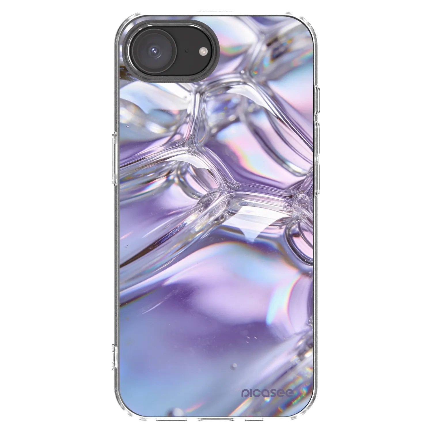 Picasee διαφανής θήκη σιλικόνης Apple iPhone 17e - Iridescent bubbles