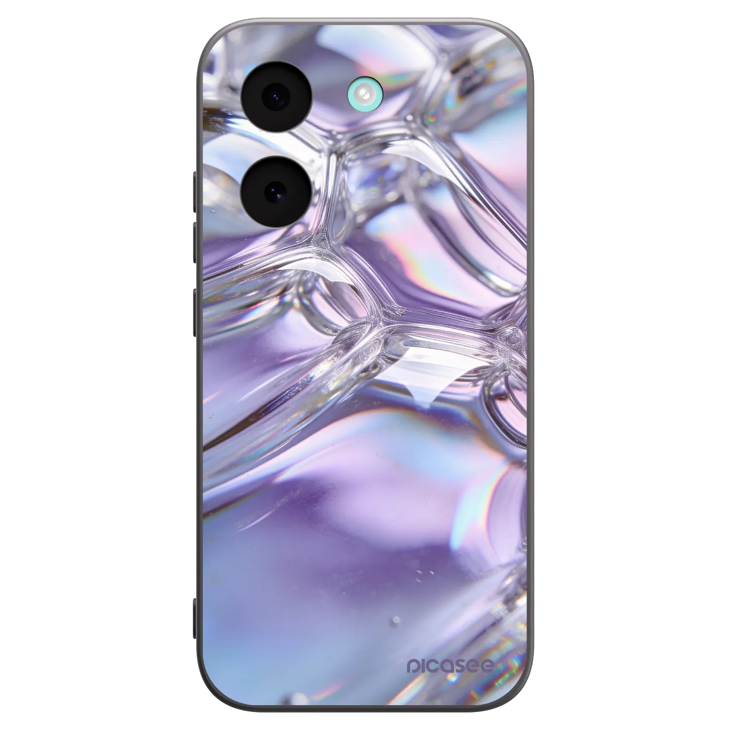 Picasee Μαύρη θήκη σιλικόνης για Xiaomi Poco X8 Pro - Iridescent bubbles