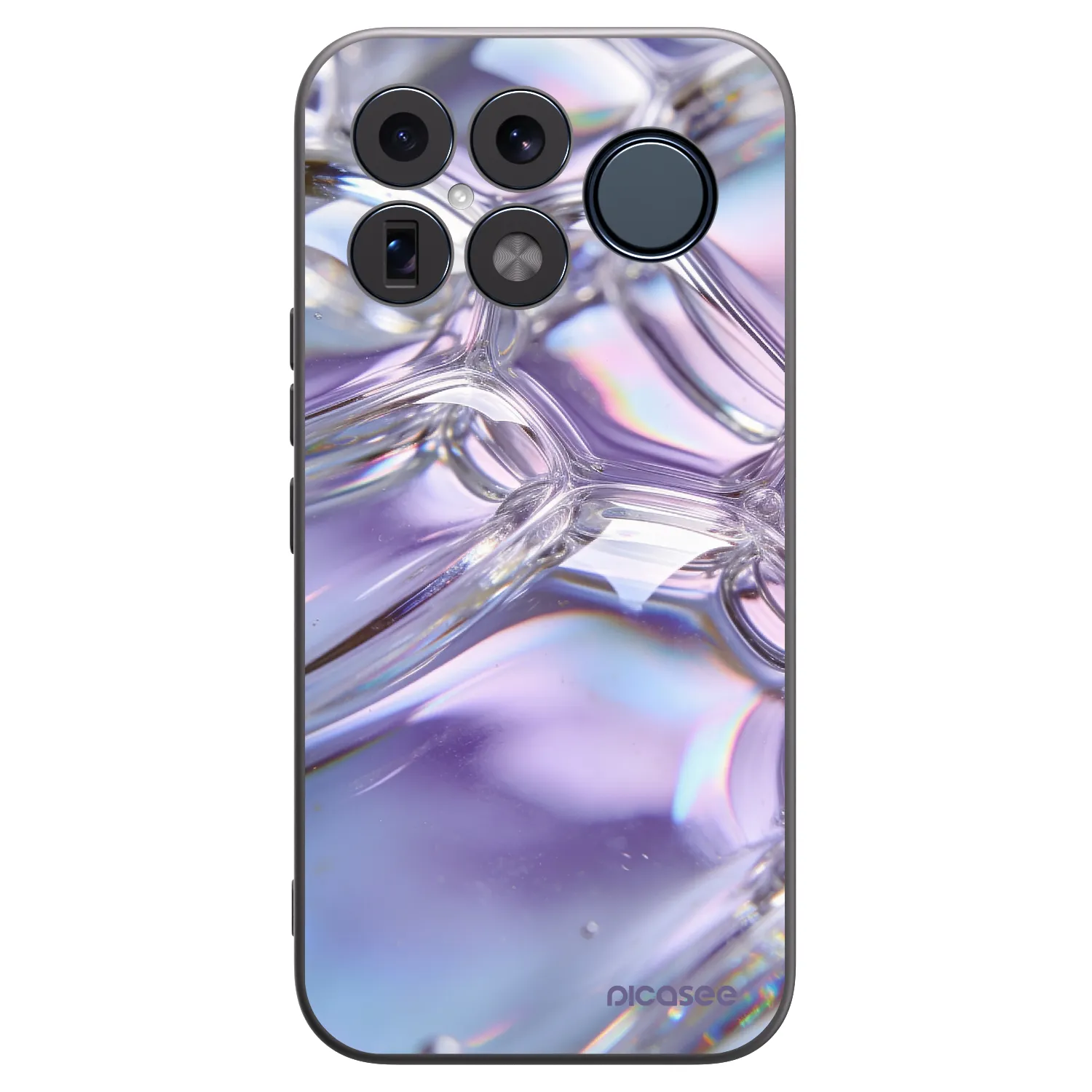 Picasee Μαύρη θήκη σιλικόνης για Xiaomi Poco F8 Ultra - Iridescent bubbles