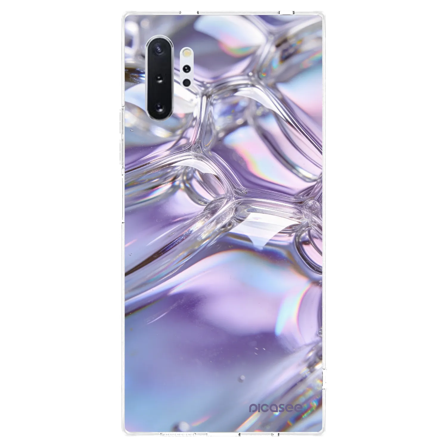 Picasee διαφανής θήκη σιλικόνης Samsung Galaxy Note 10+ N975F - Iridescent bubbles