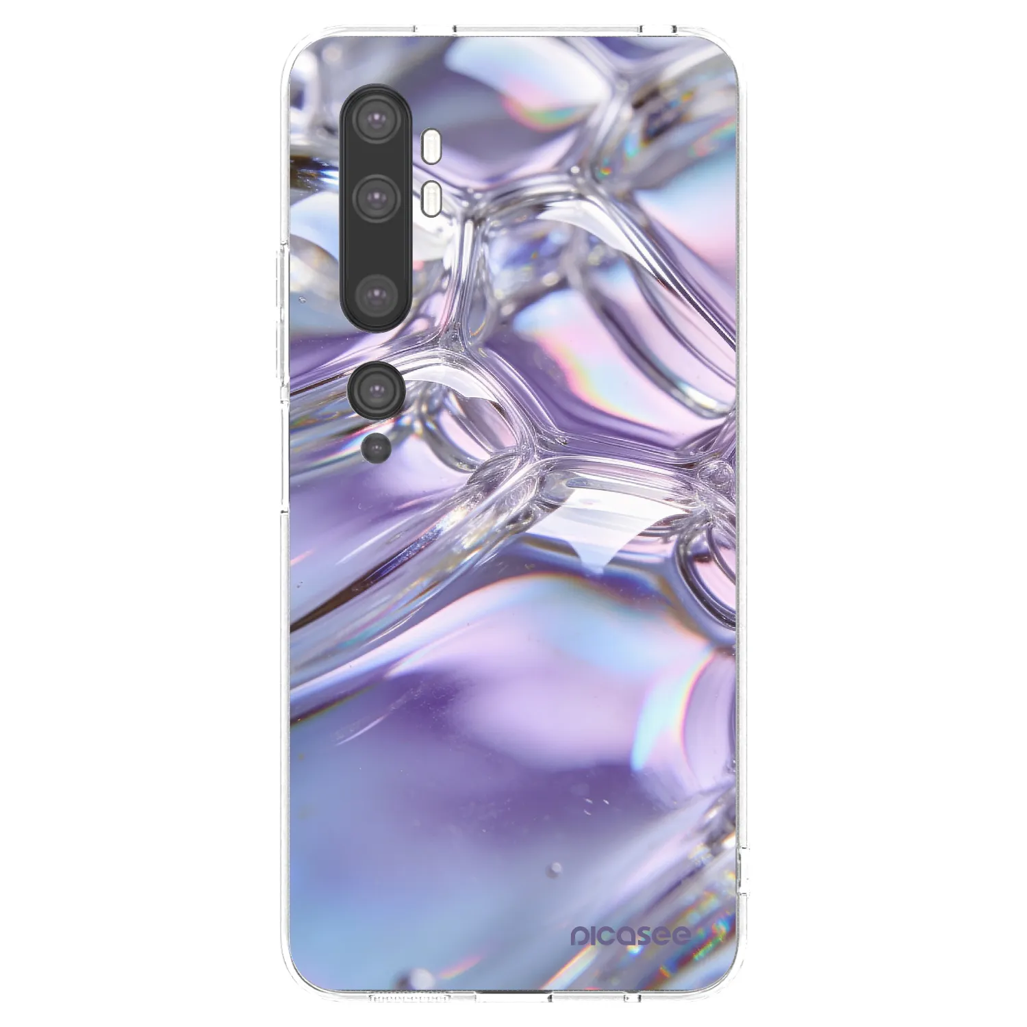 Picasee διαφανής θήκη σιλικόνης Xiaomi Mi Note 10 (Pro) - Iridescent bubbles