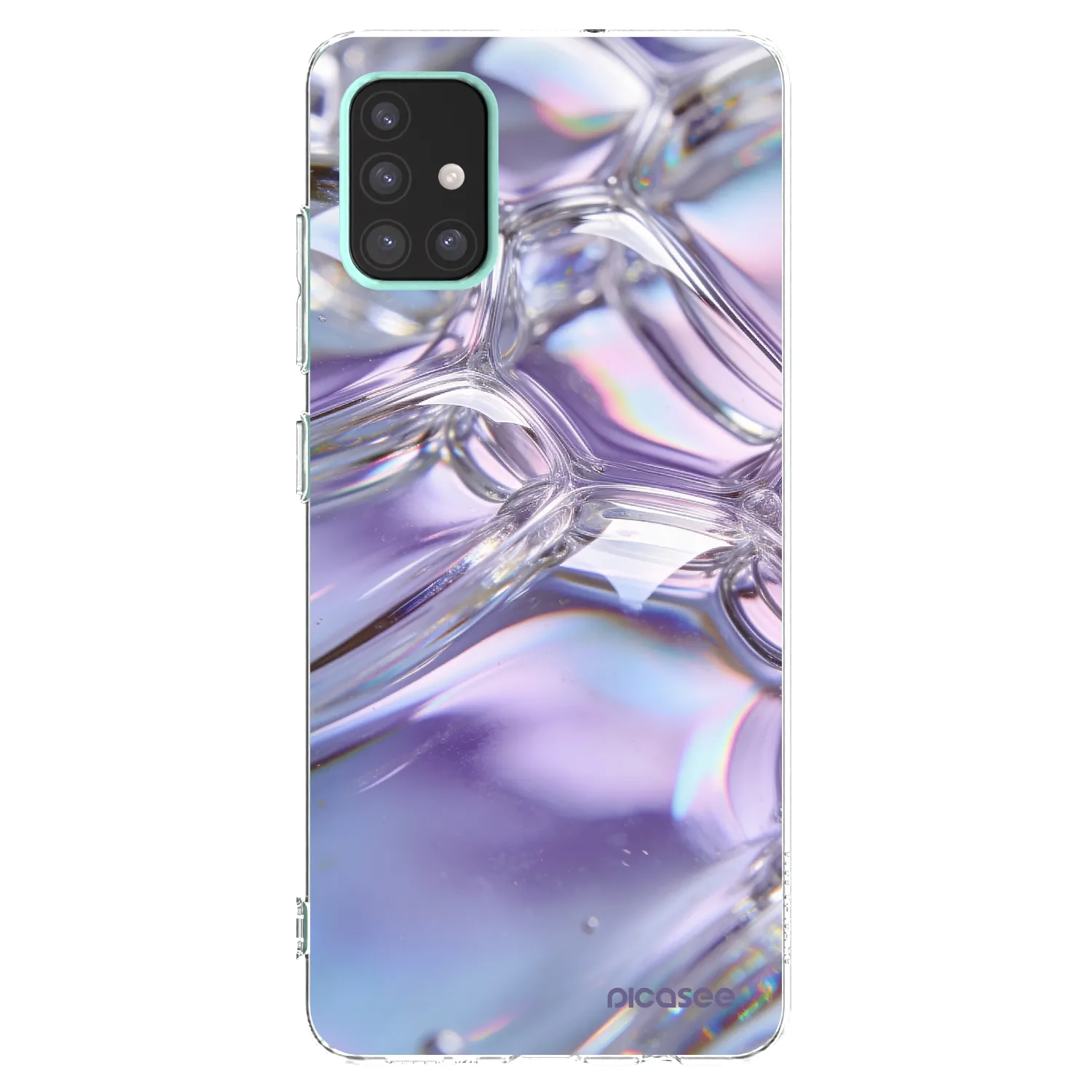 Picasee διαφανής θήκη σιλικόνης Samsung Galaxy A51 A515F - Iridescent bubbles