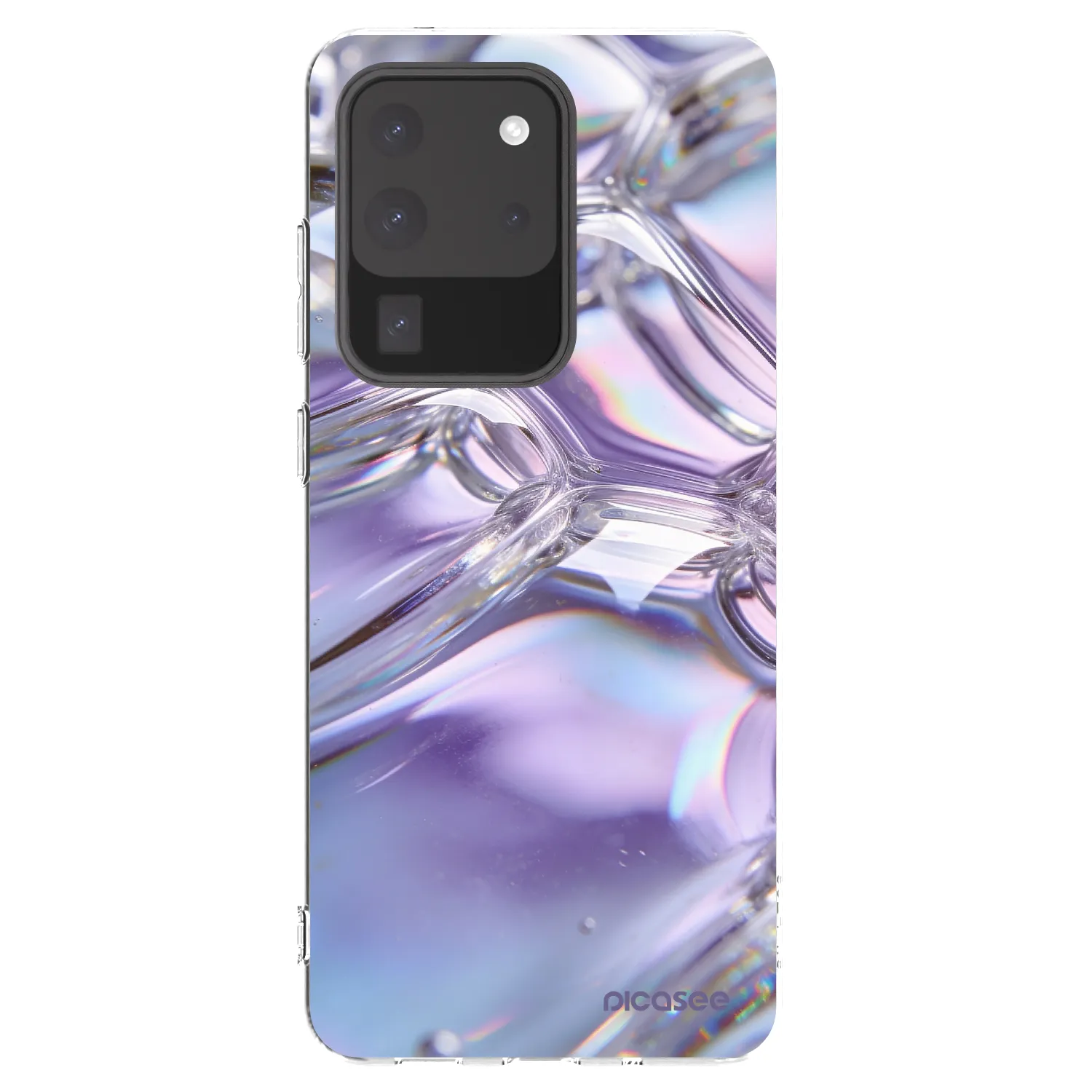 Picasee διαφανής θήκη σιλικόνης Samsung Galaxy S20 Ultra 5G G988F - Iridescent bubbles