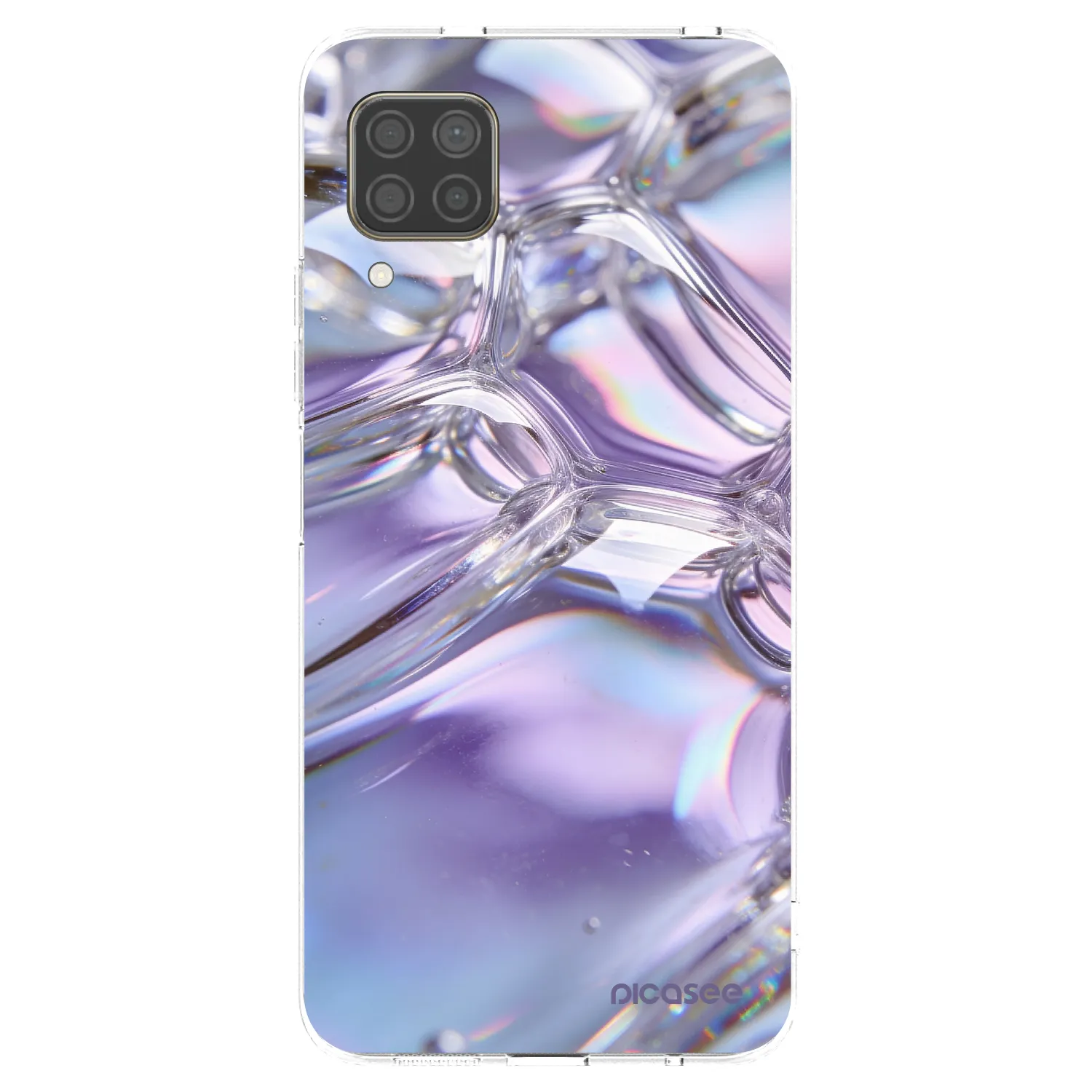 Picasee διαφανής θήκη σιλικόνης Huawei P40 Lite - Iridescent bubbles