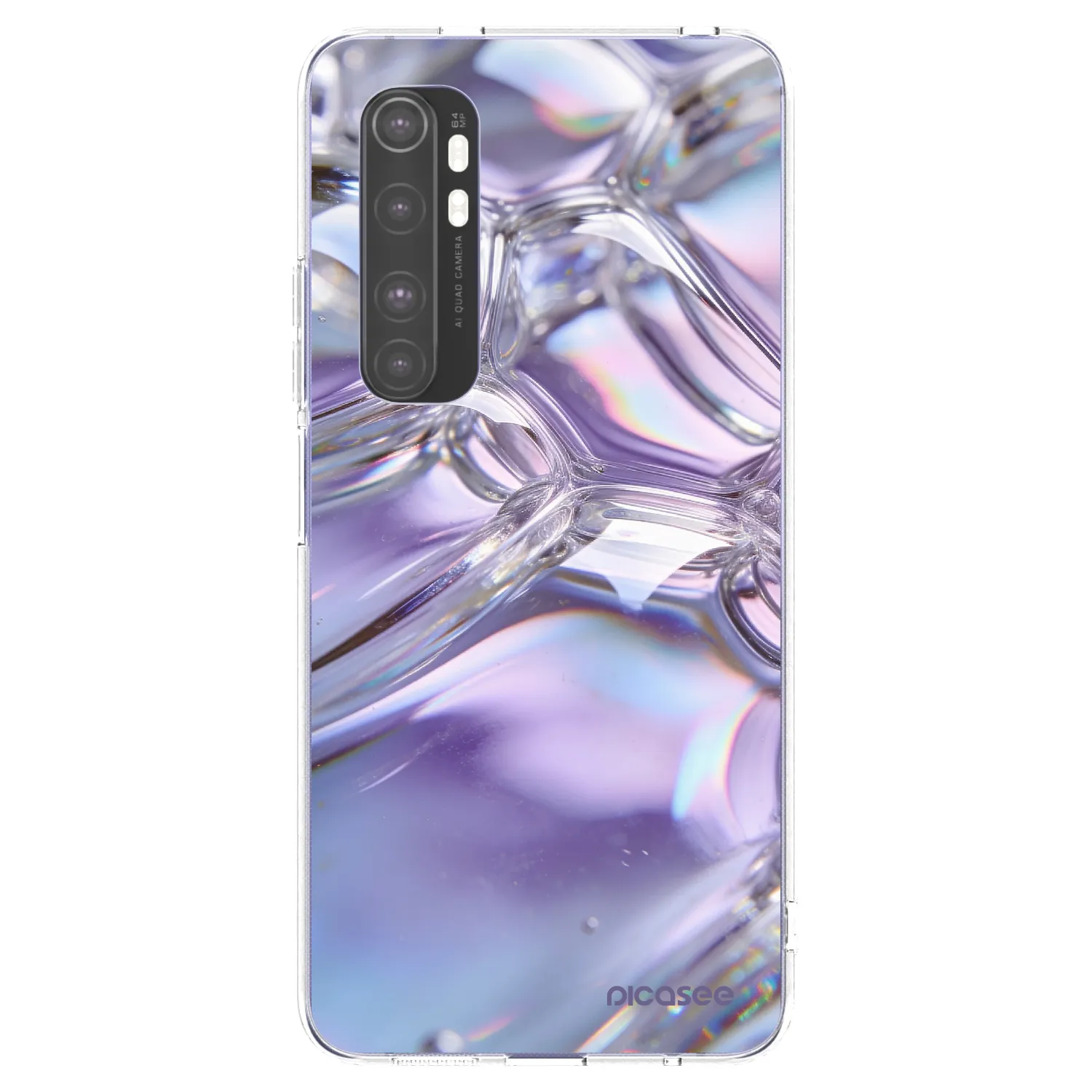 Picasee διαφανής θήκη σιλικόνης Xiaomi Mi Note 10 Lite - Iridescent bubbles
