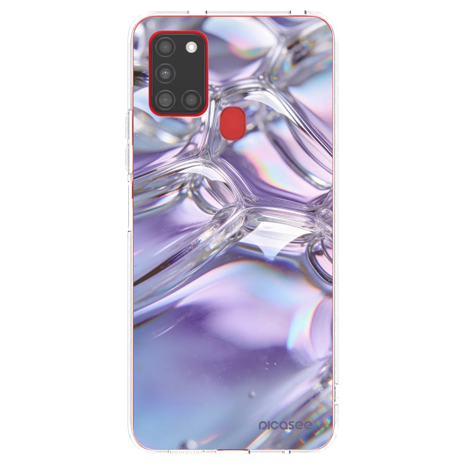 Picasee διαφανής θήκη σιλικόνης Samsung Galaxy A21s - Iridescent bubbles