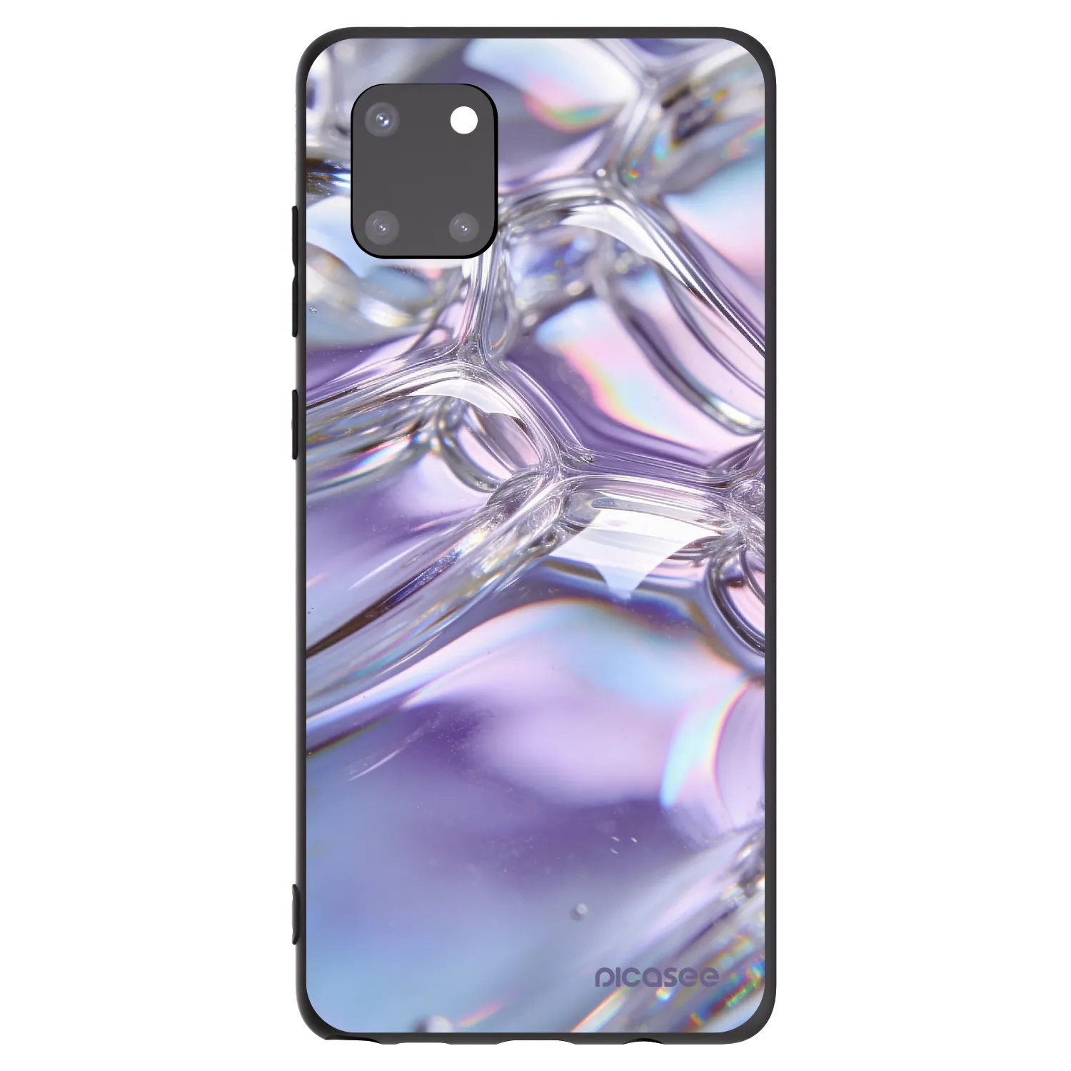 Picasee Μαύρη θήκη σιλικόνης για Samsung Galaxy Note 10 Lite N770F - Iridescent bubbles