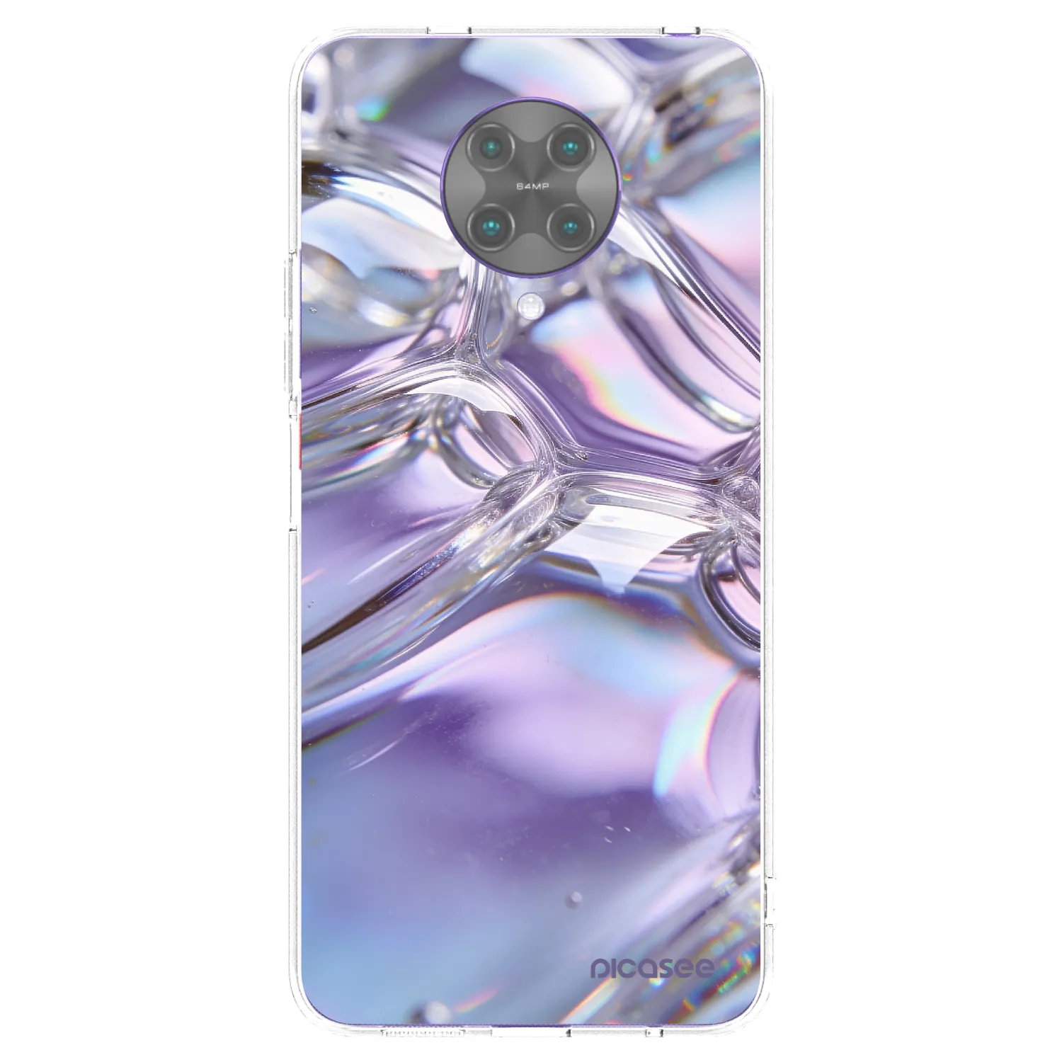 Picasee διαφανής θήκη σιλικόνης Xiaomi Poco F2 Pro - Iridescent bubbles