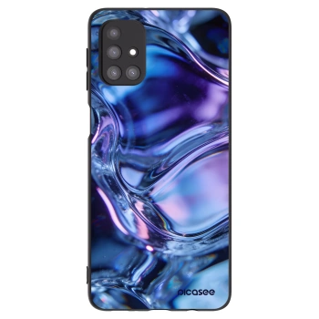 Picasee Μαύρη θήκη σιλικόνης για Samsung Galaxy M31s - Iris liquid