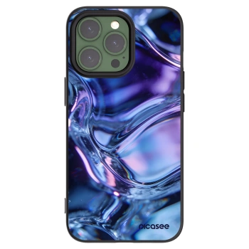 Picasee Μαύρη θήκη σιλικόνης για Apple iPhone 13 Pro - Iris liquid