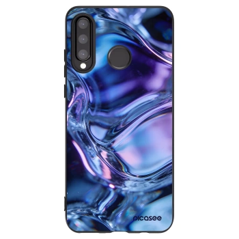 Picasee Μαύρη θήκη σιλικόνης για Huawei P30 Lite - Iris liquid