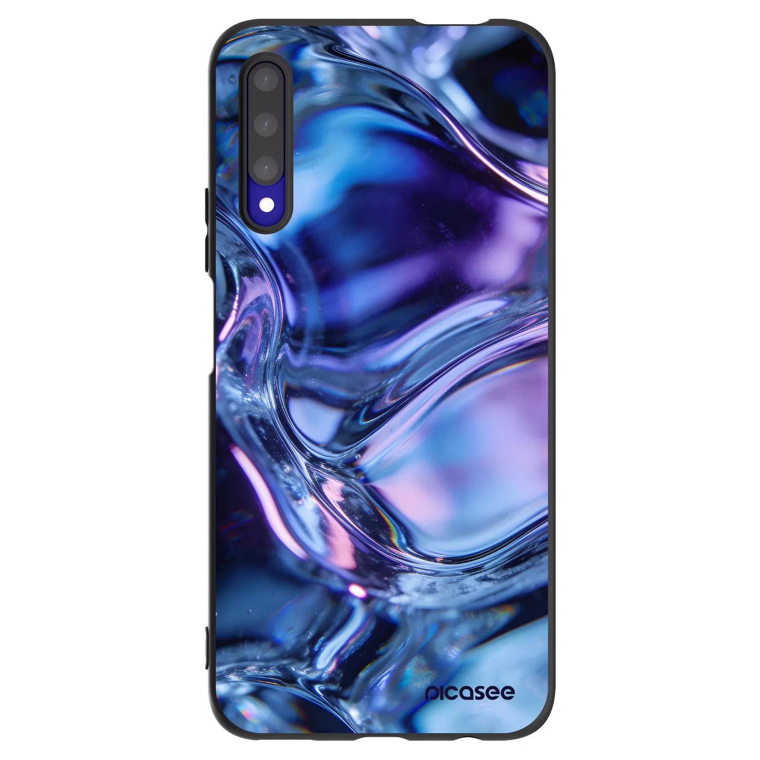 Picasee Μαύρη θήκη σιλικόνης για Honor 9X Pro - Iris liquid