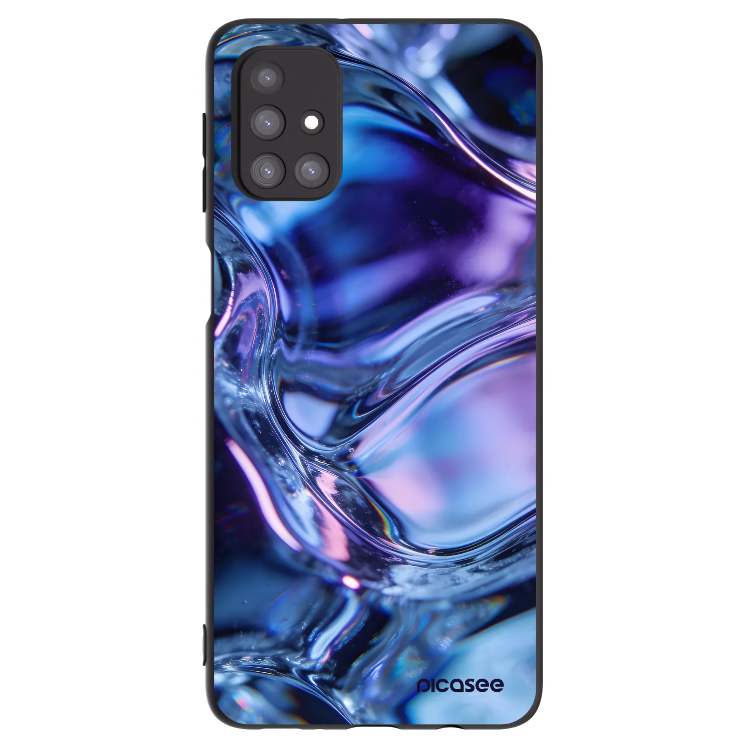 Picasee Μαύρη θήκη σιλικόνης για Samsung Galaxy M31s - Iris liquid