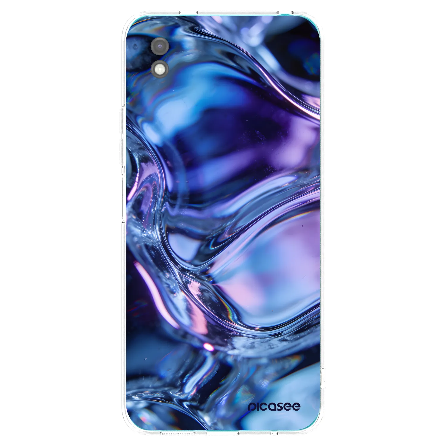 Picasee Μαύρη θήκη σιλικόνης για Xiaomi Redmi 9A - Iris liquid
