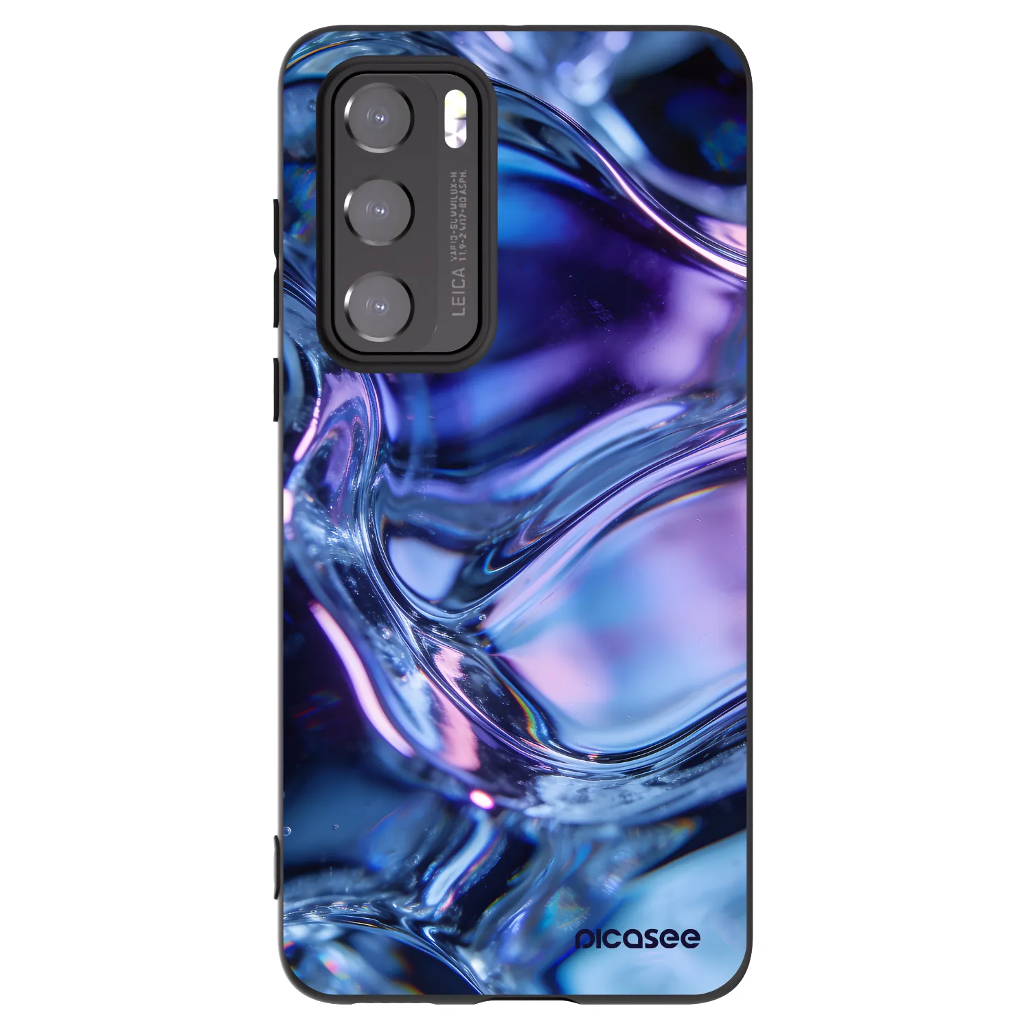 Picasee Μαύρη θήκη σιλικόνης για Huawei P40 - Iris liquid