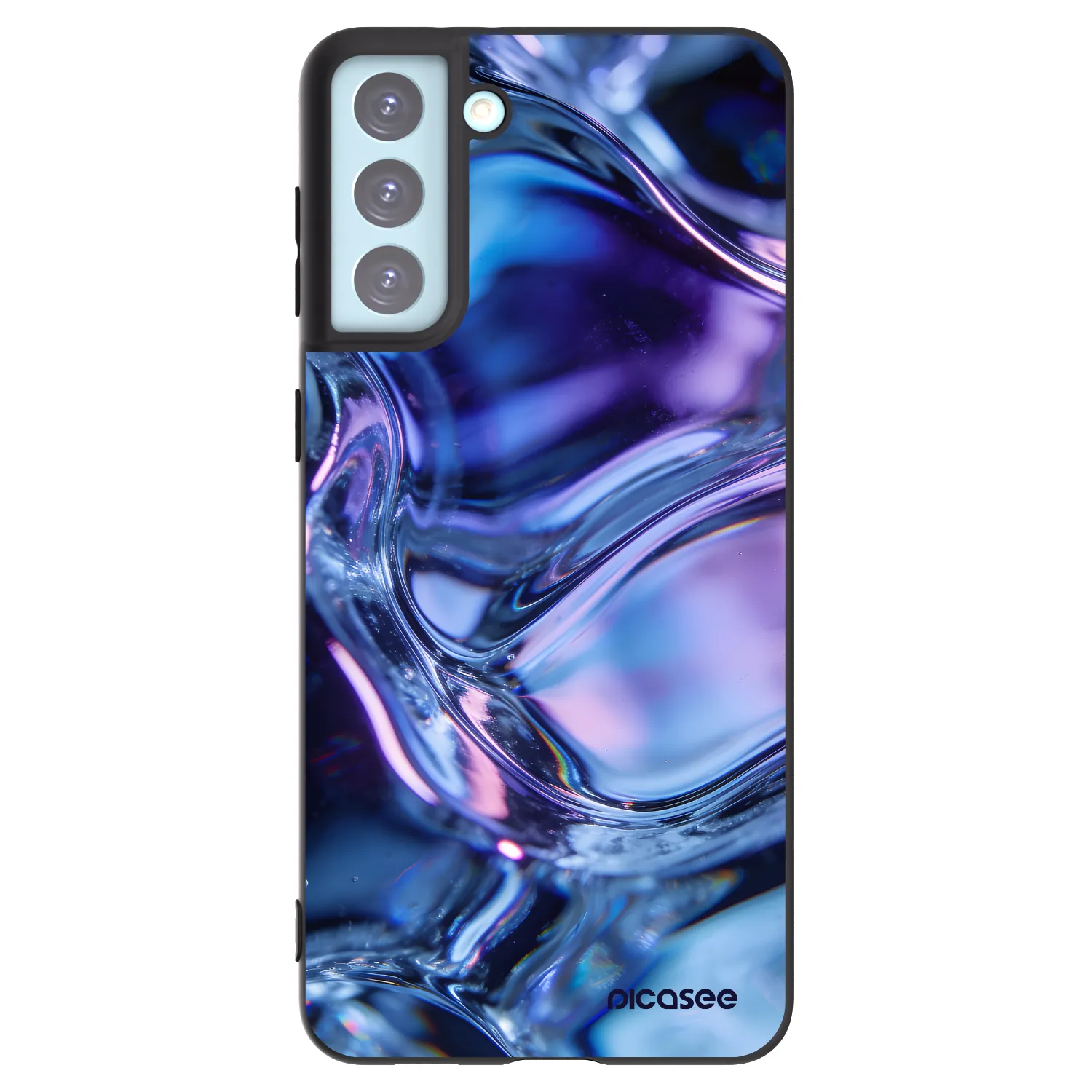 Picasee Μαύρη θήκη σιλικόνης για Samsung Galaxy S21+ 5G G996F - Iris liquid