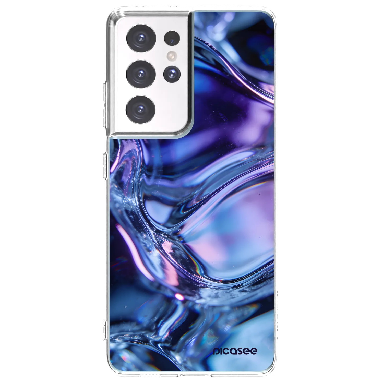 Picasee διαφανής θήκη σιλικόνης Samsung Galaxy S21 Ultra 5G G998B - Iris liquid