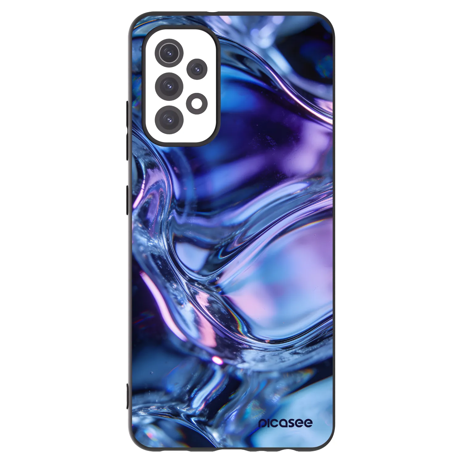 Picasee Μαύρη θήκη σιλικόνης για Samsung Galaxy A32 5G A326B - Iris liquid