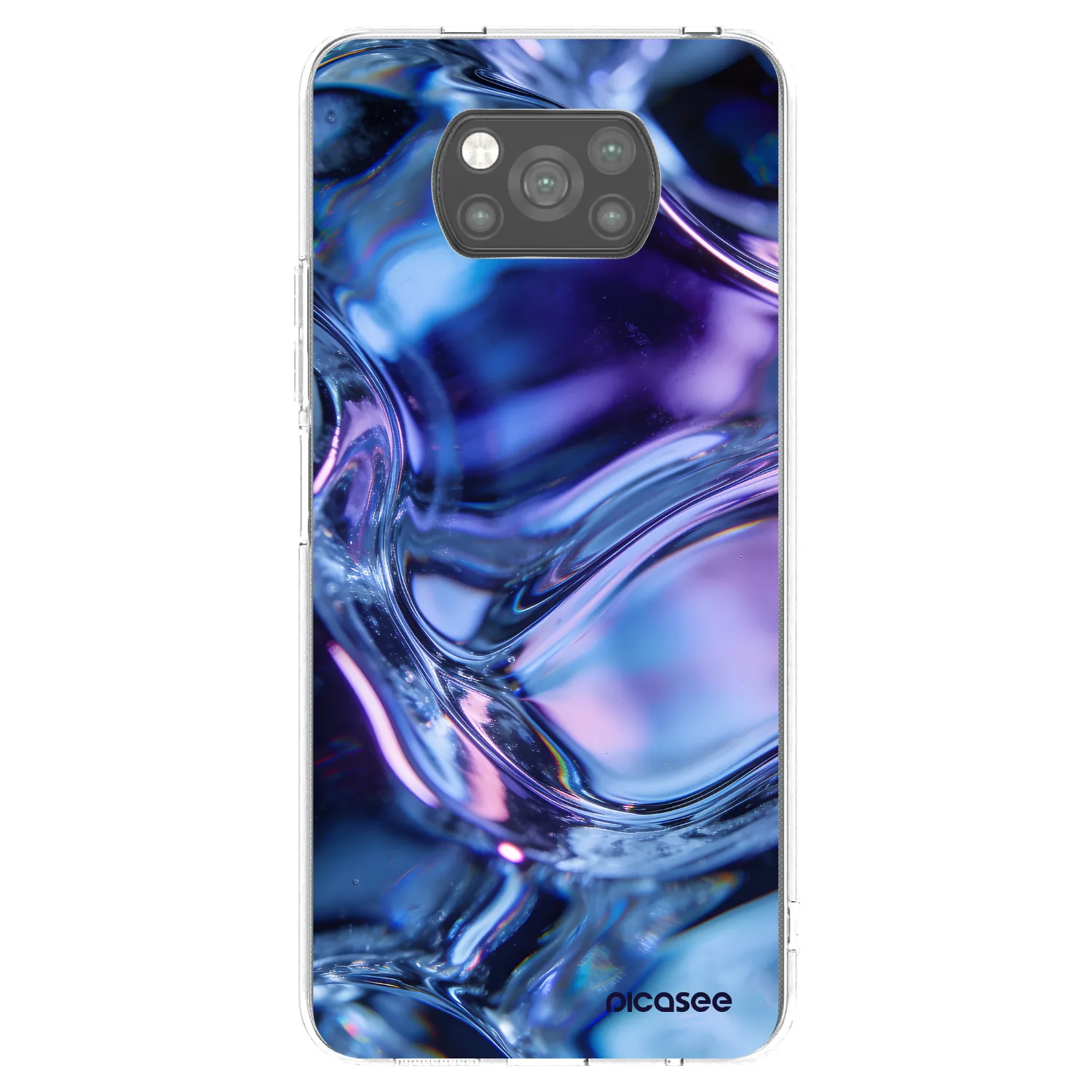 Picasee Μαύρη θήκη σιλικόνης για Xiaomi Poco X3 Pro - Iris liquid