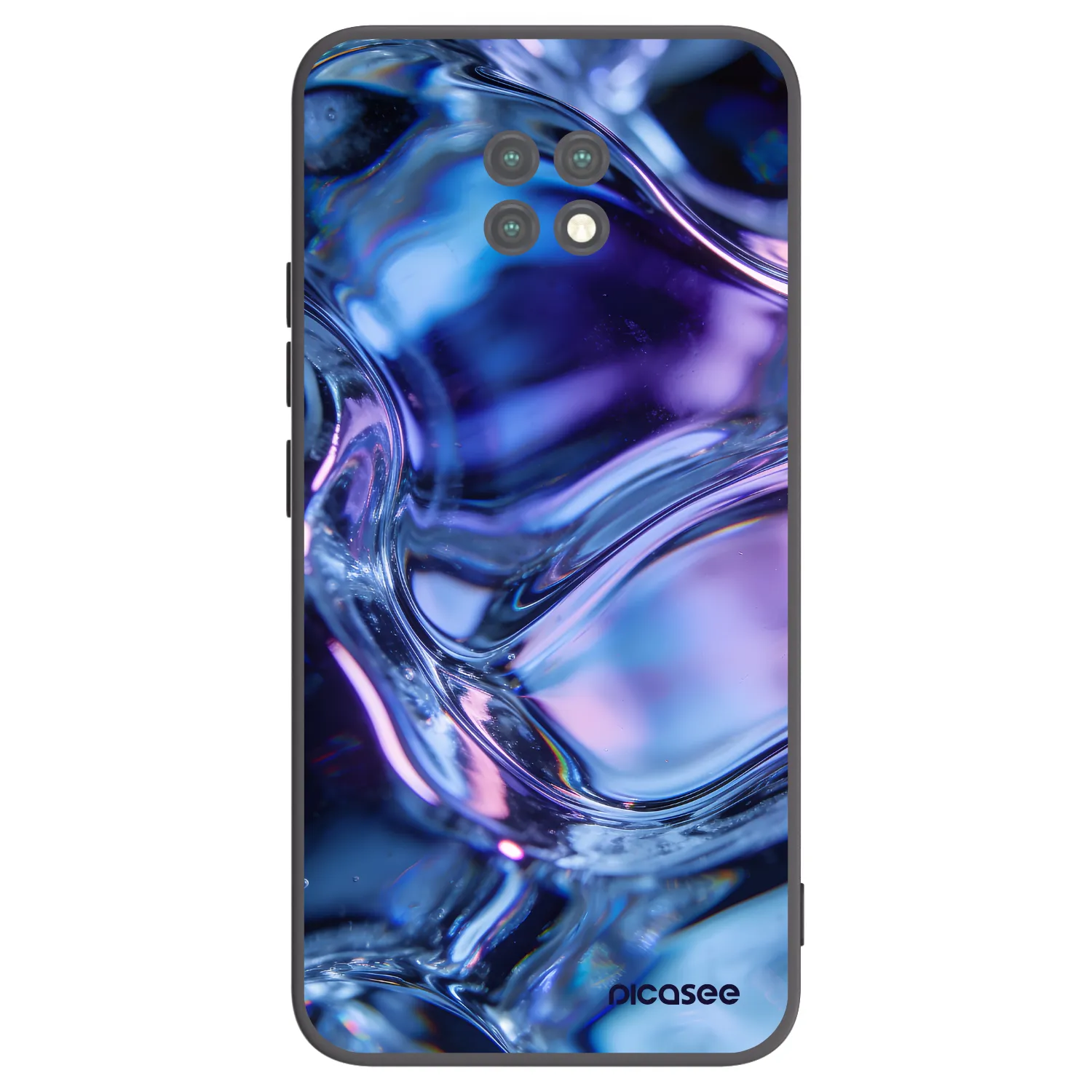 Picasee Μαύρη θήκη σιλικόνης για Xiaomi Redmi Note 9T - Iris liquid