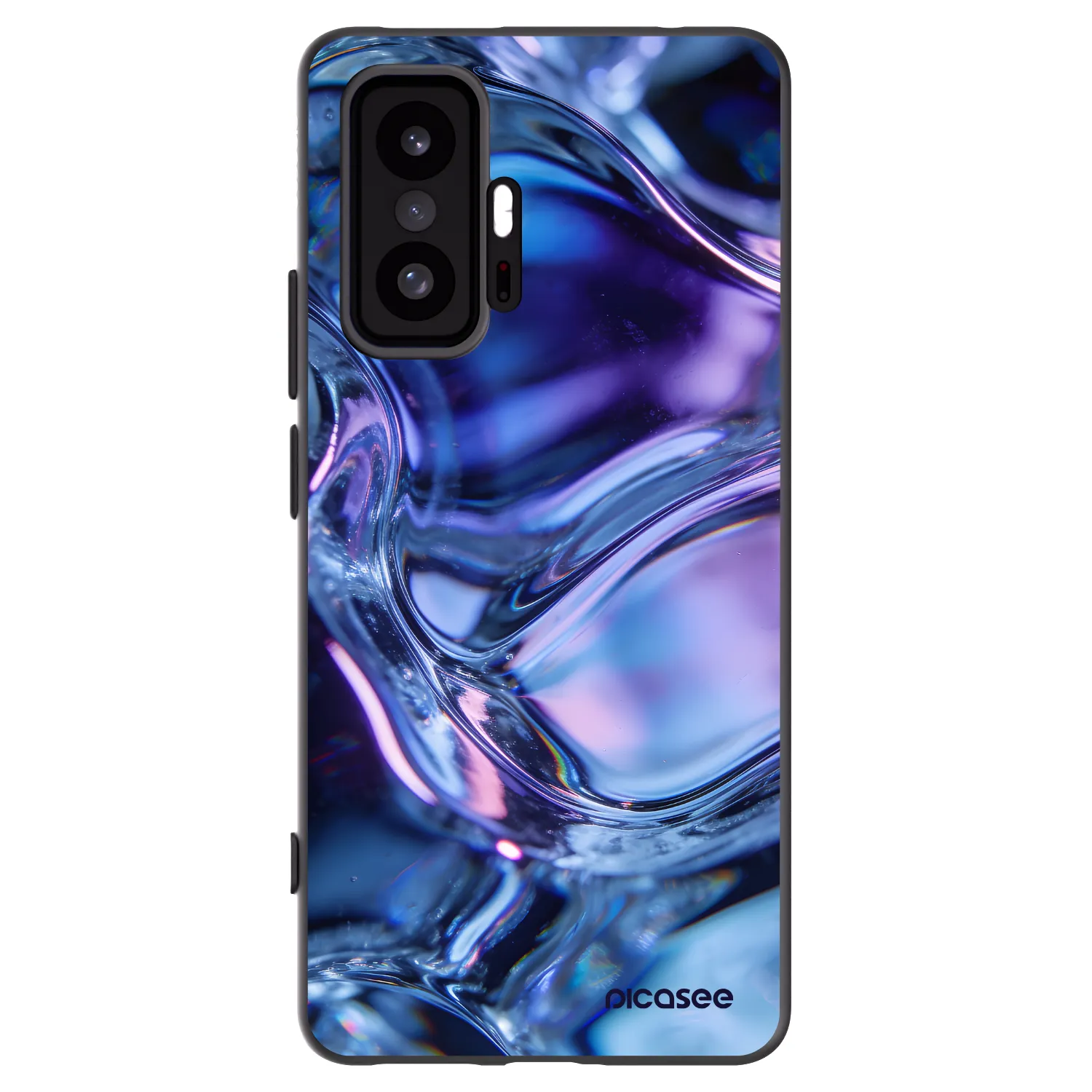 Picasee Μαύρη θήκη σιλικόνης για Xiaomi 11T Pro - Iris liquid