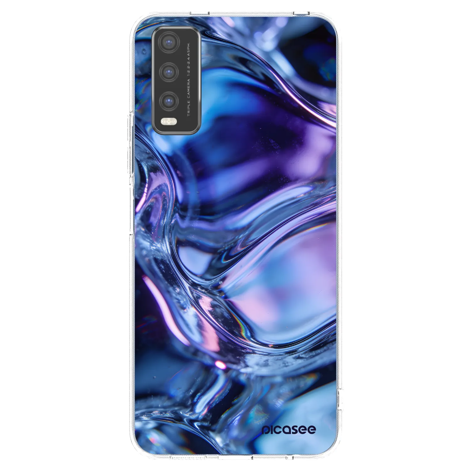 Picasee διαφανής θήκη σιλικόνης Vivo Y20s - Iris liquid