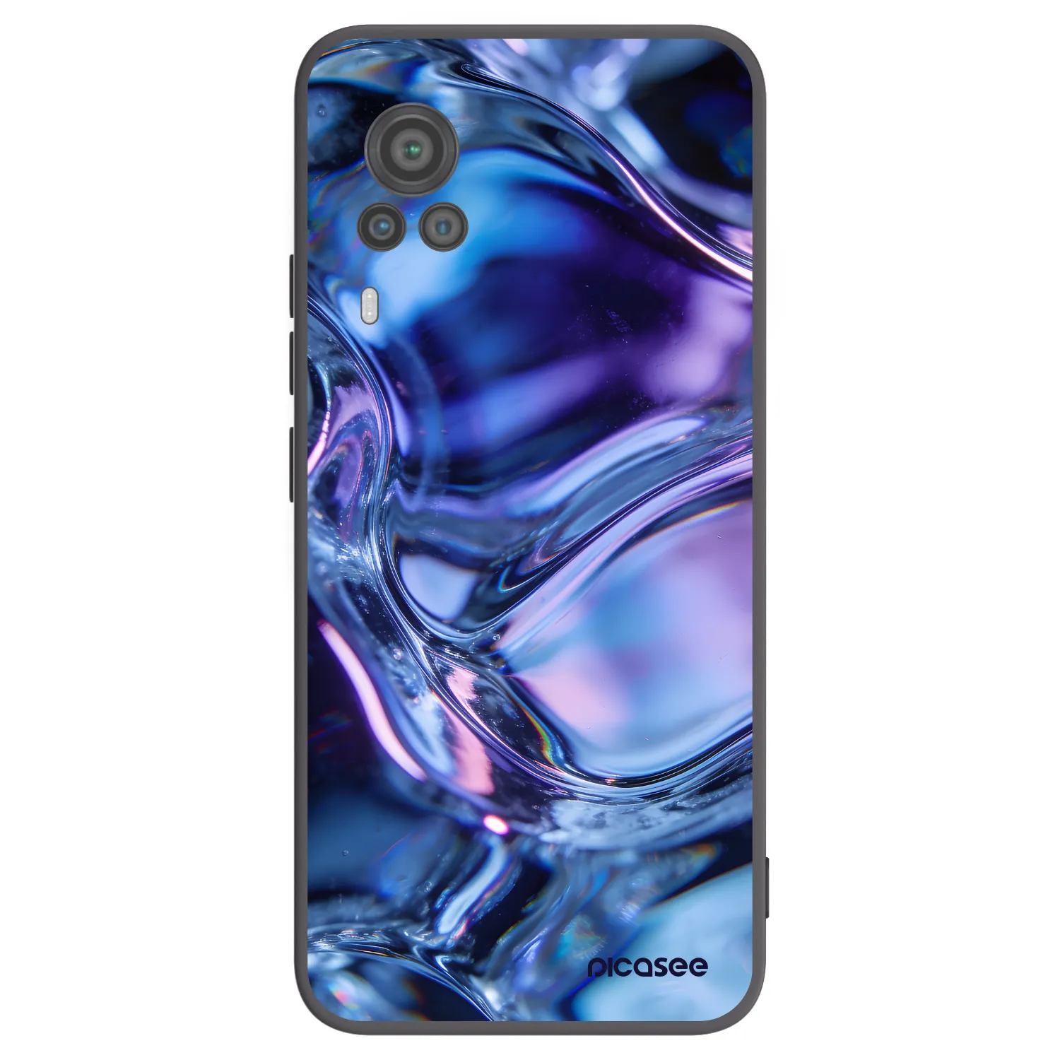Picasee Μαύρη θήκη σιλικόνης για Vivo X60 Pro 5G - Iris liquid