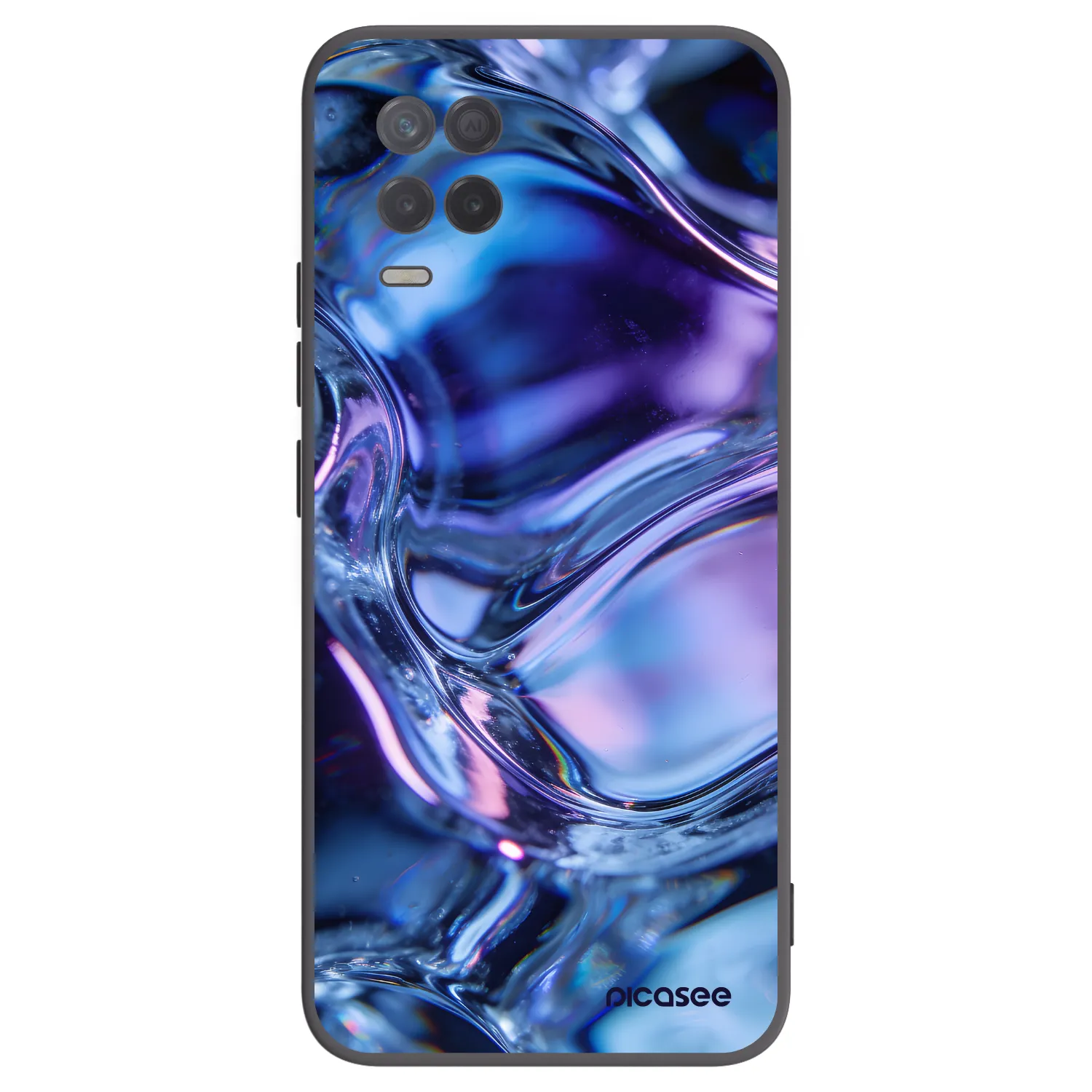 Picasee Μαύρη θήκη σιλικόνης για Realme 8 5G - Iris liquid
