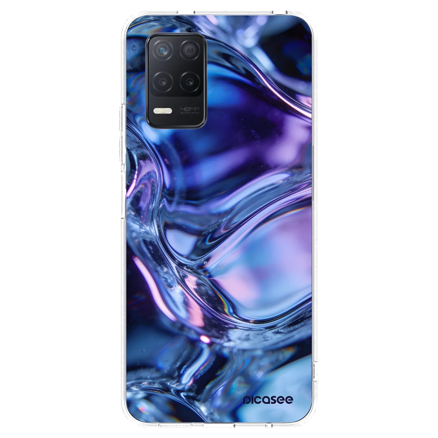 Picasee διαφανής θήκη σιλικόνης Realme 8 5G - Iris liquid