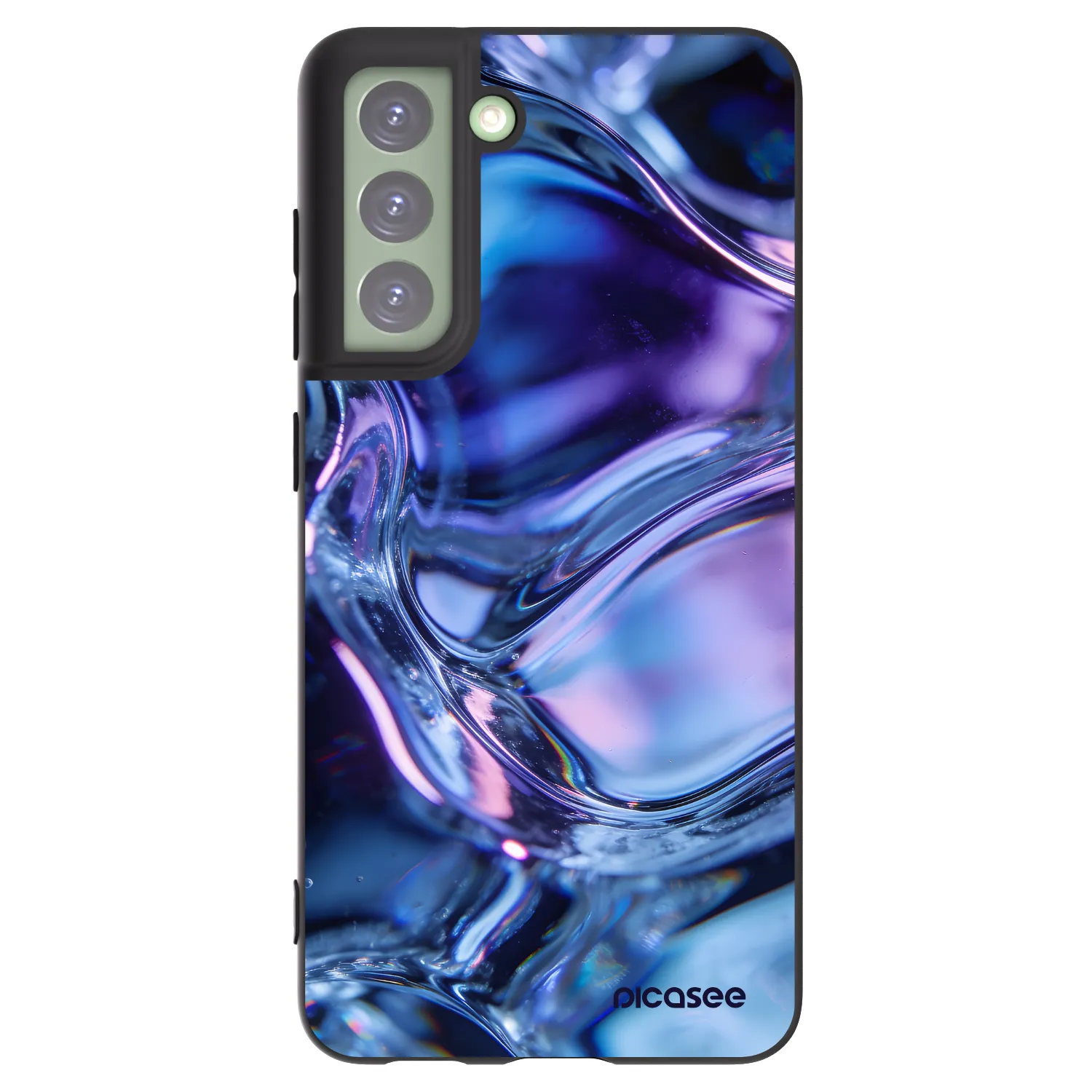 Picasee Μαύρη θήκη σιλικόνης για Samsung Galaxy S21 FE 5G - Iris liquid