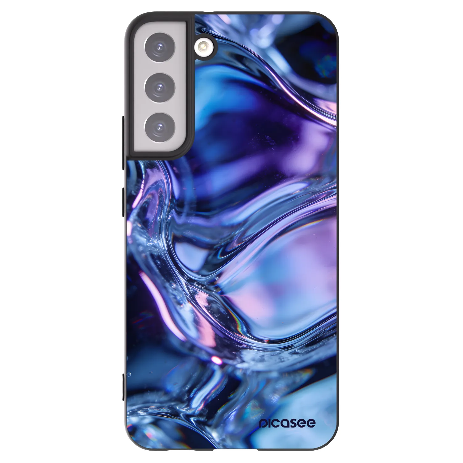 Picasee Μαύρη θήκη σιλικόνης για Samsung Galaxy S22+ 5G - Iris liquid