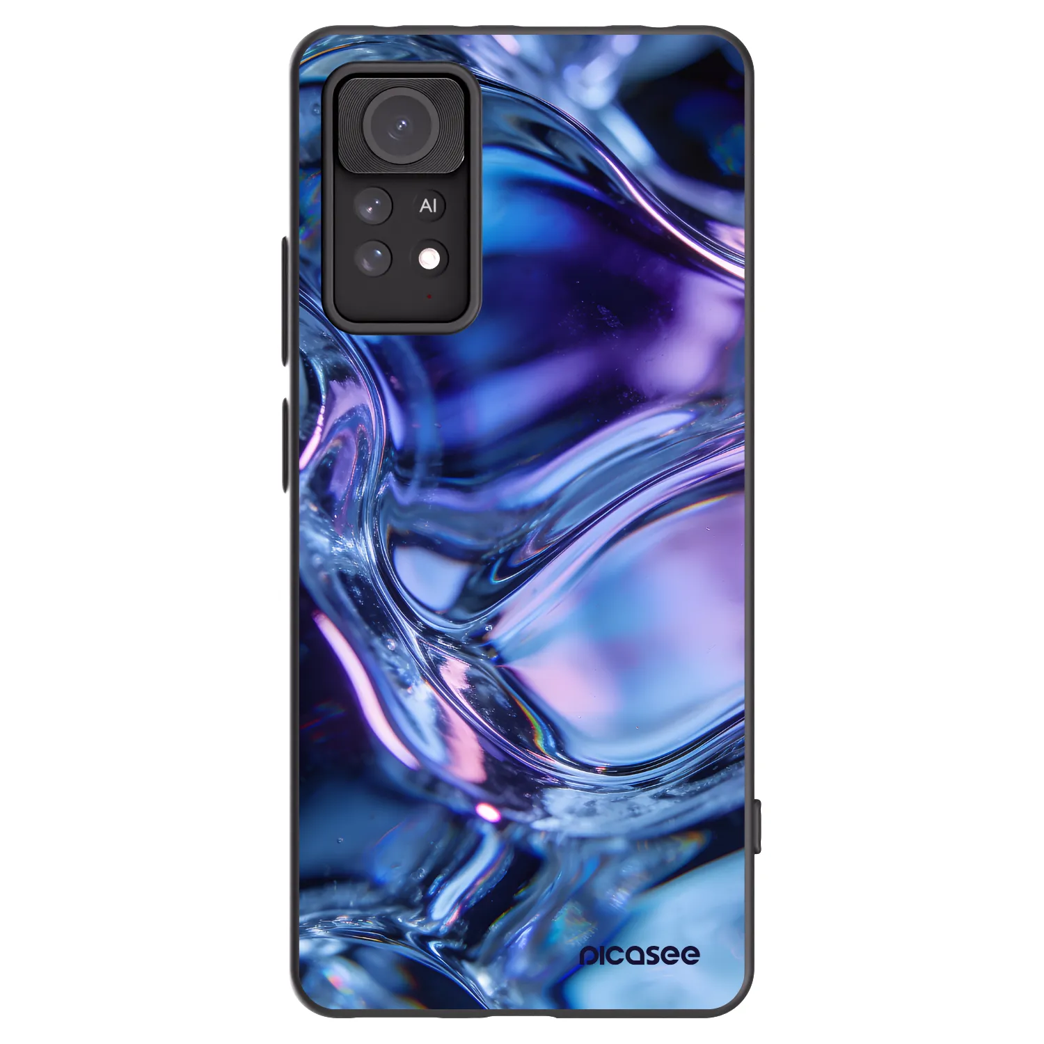 Picasee Μαύρη θήκη σιλικόνης για Xiaomi Redmi Note 11 Pro - Iris liquid
