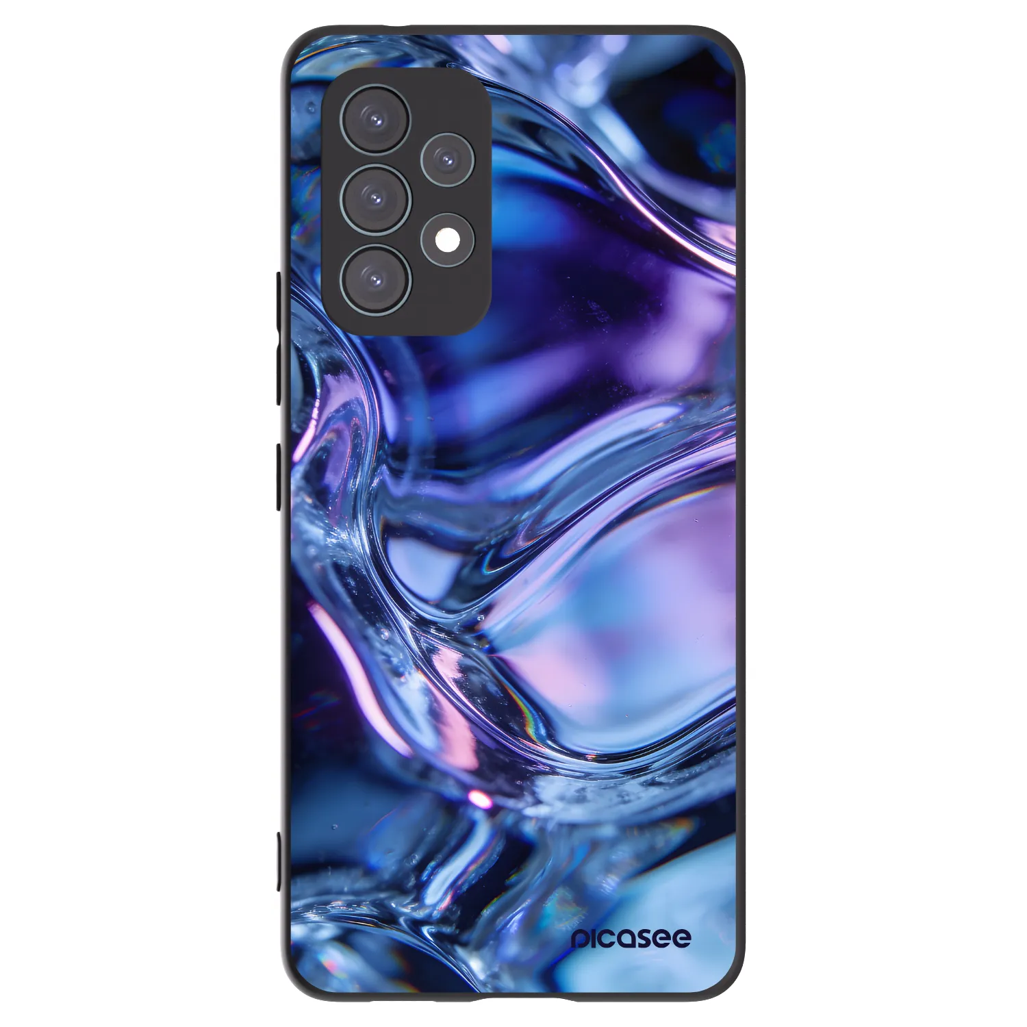 Picasee Μαύρη θήκη σιλικόνης για Samsung Galaxy A53 5G A536 - Iris liquid