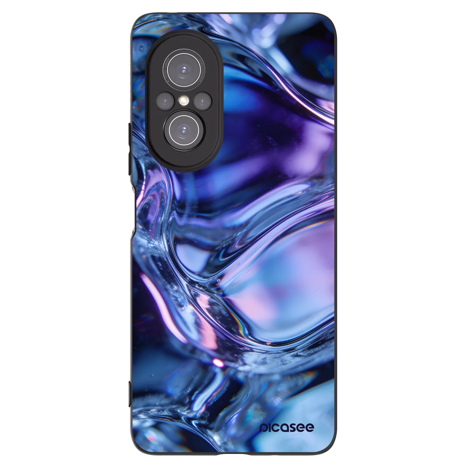 Picasee Μαύρη θήκη σιλικόνης για Huawei Nova 9 SE - Iris liquid