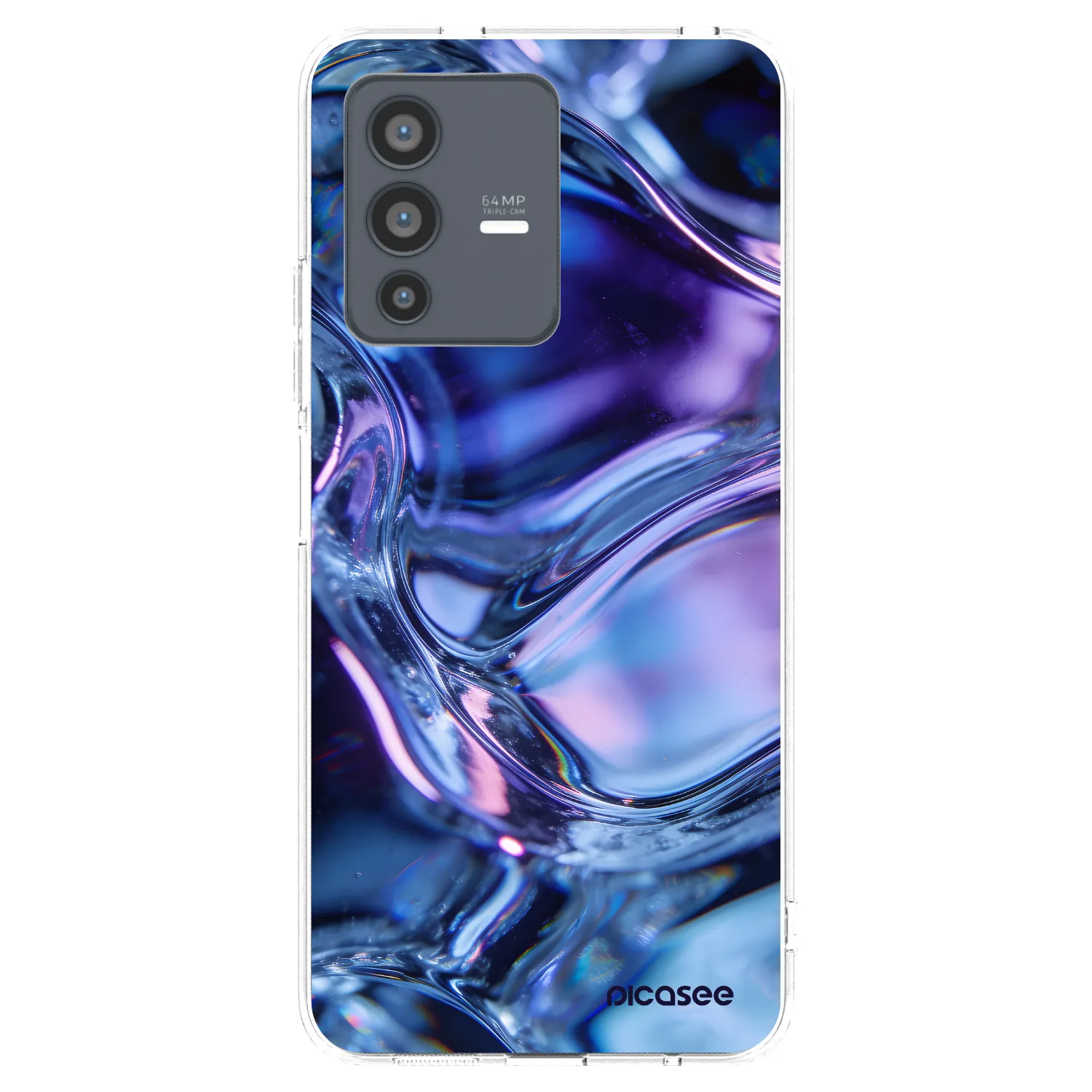 Picasee διαφανής θήκη σιλικόνης Vivo V23 5G - Iris liquid