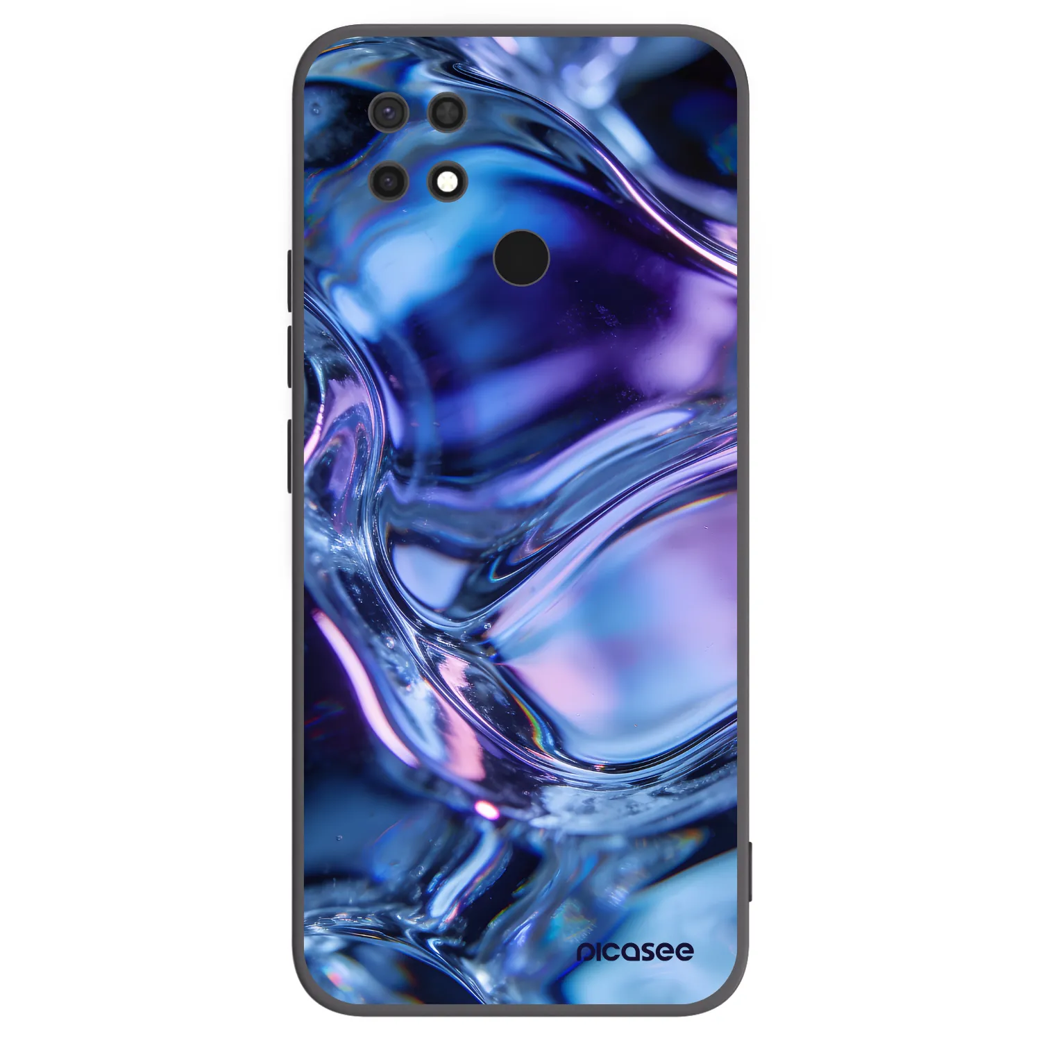 Picasee Μαύρη θήκη σιλικόνης για Xiaomi Redmi 10C - Iris liquid