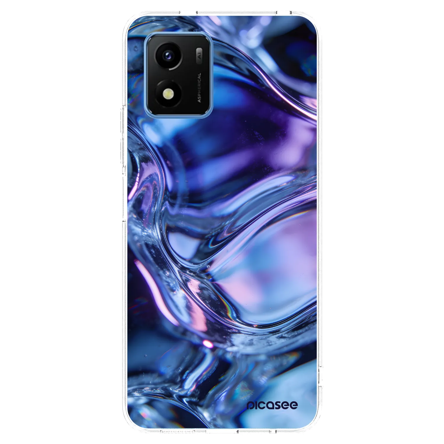 Picasee διαφανής θήκη σιλικόνης Vivo Y01 - Iris liquid