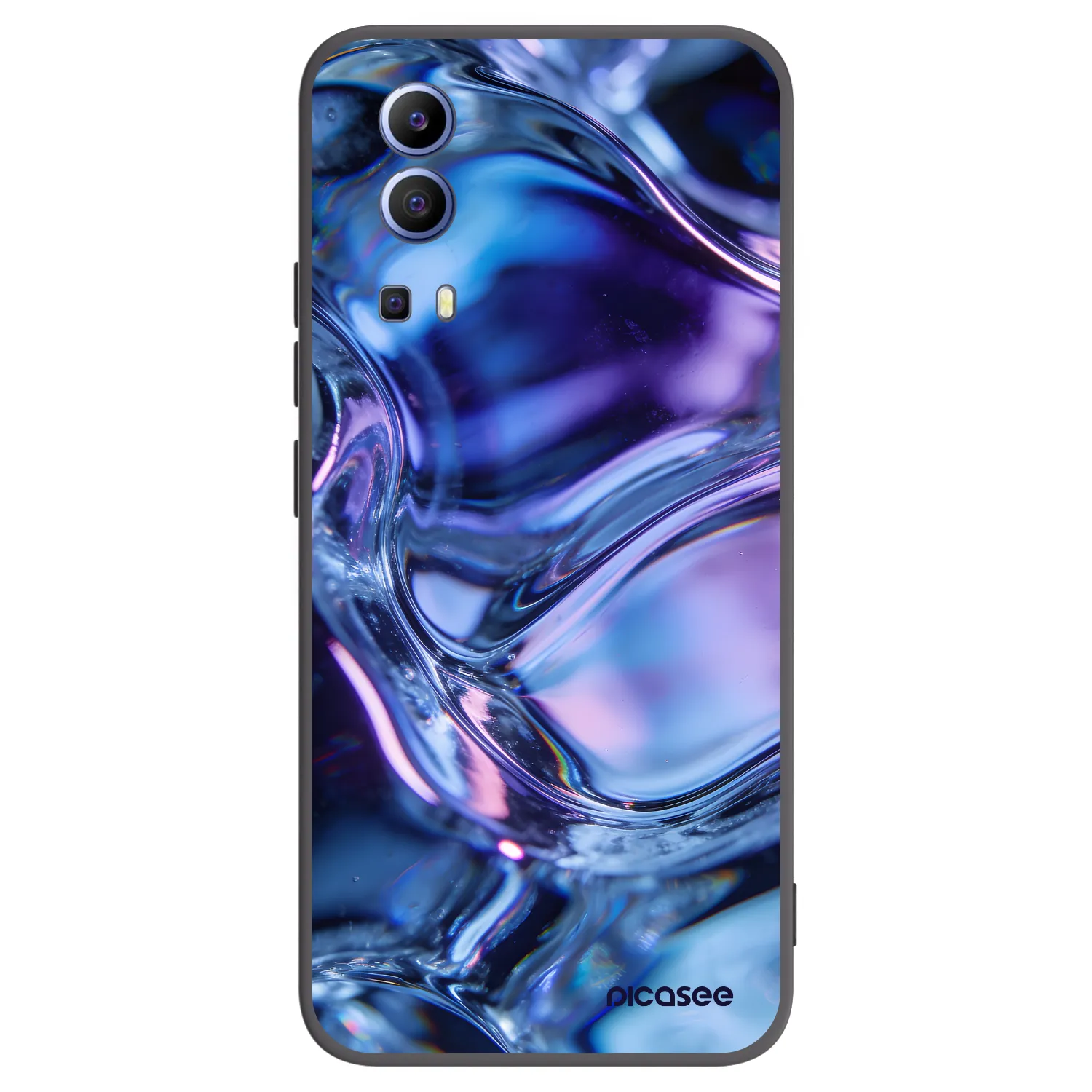 Picasee Μαύρη θήκη σιλικόνης για Vivo Y52 5G - Iris liquid