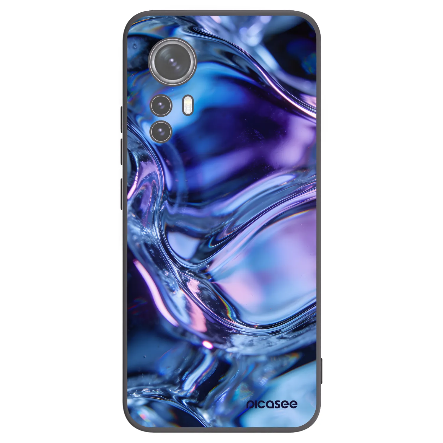 Picasee Μαύρη θήκη σιλικόνης για Xiaomi 12X - Iris liquid