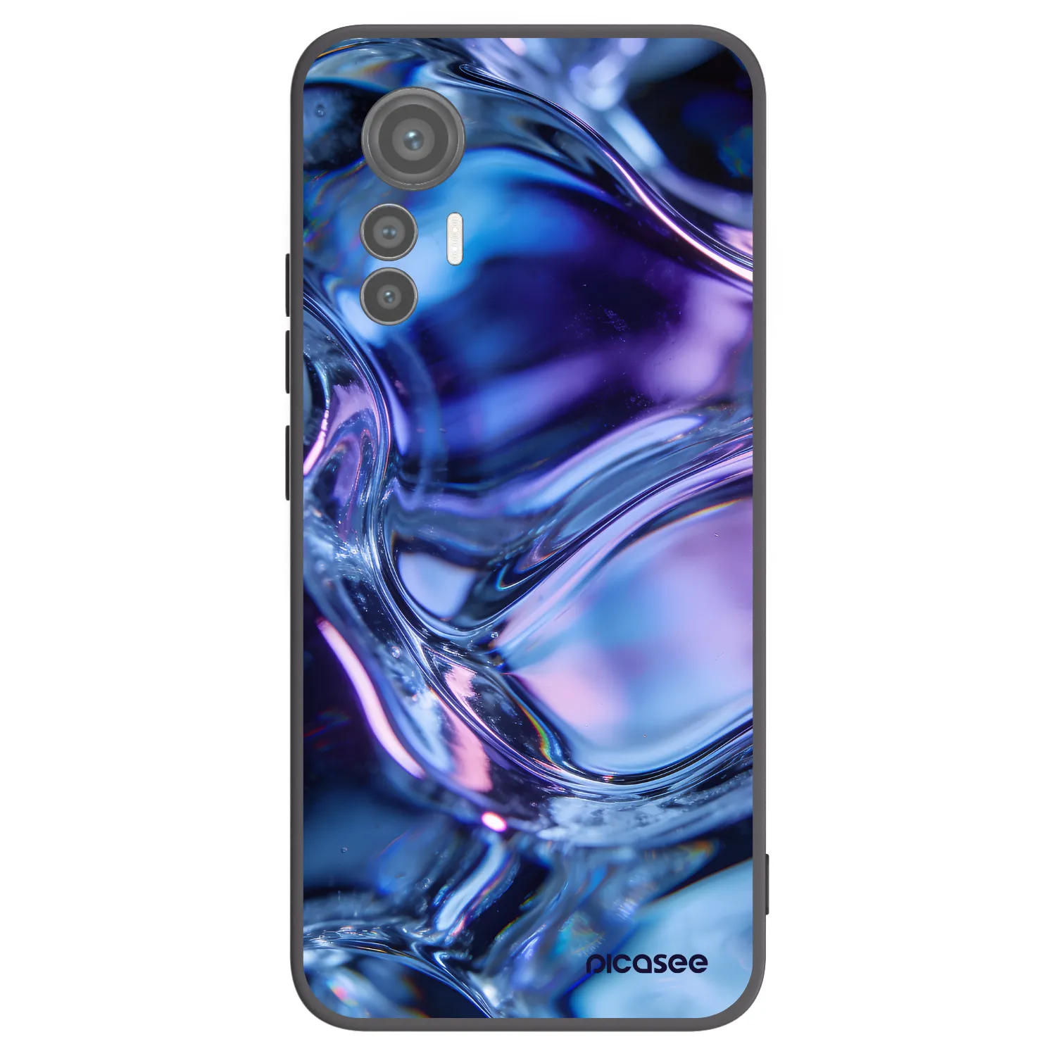 Picasee Μαύρη θήκη σιλικόνης για Xiaomi 12 Lite - Iris liquid