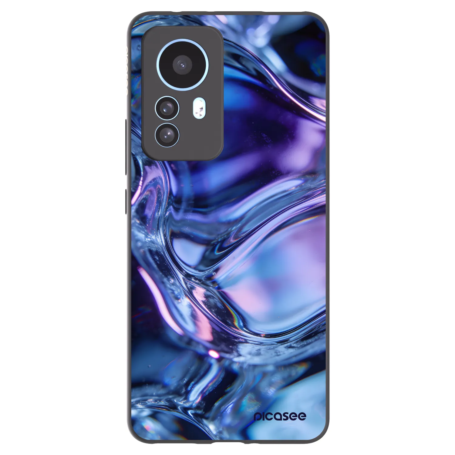 Picasee Μαύρη θήκη σιλικόνης για Xiaomi 12T Pro - Iris liquid