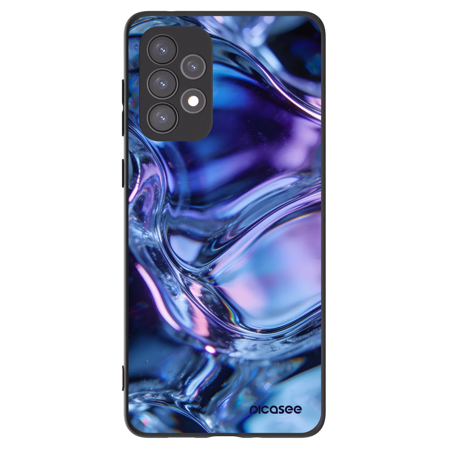 Picasee Μαύρη θήκη σιλικόνης για Samsung Galaxy A73 5G - Iris liquid
