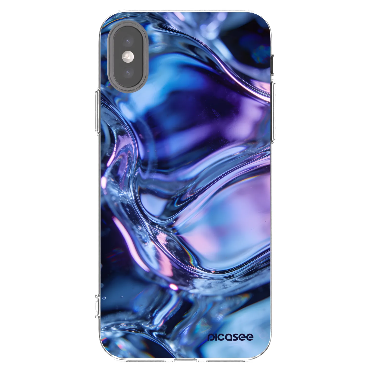 Picasee διαφανής θήκη σιλικόνης Apple iPhone X/XS - Iris liquid
